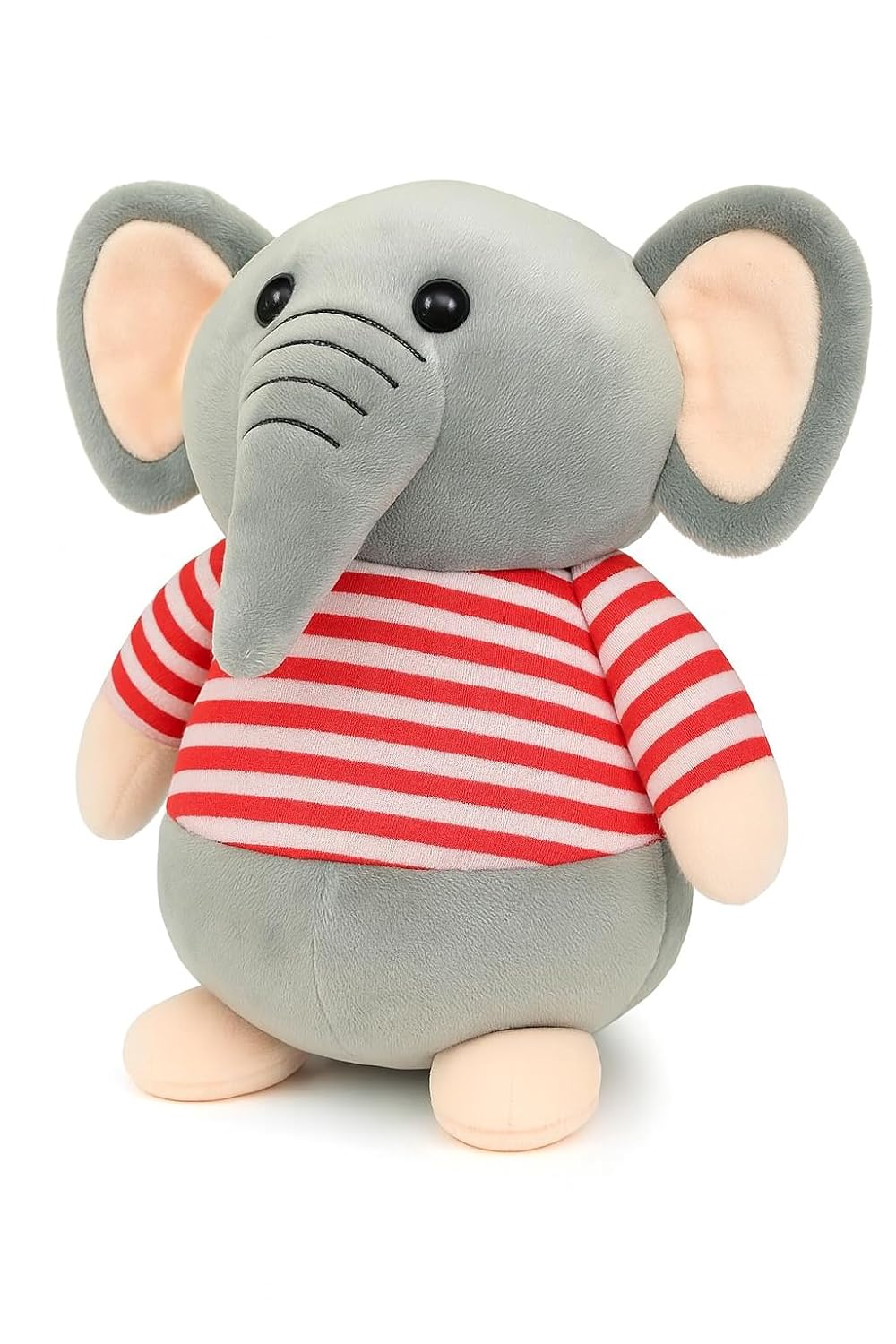 Fun4you Elephant Soft Toy for Kids – Cute Animal Plush – Red – 22 cm