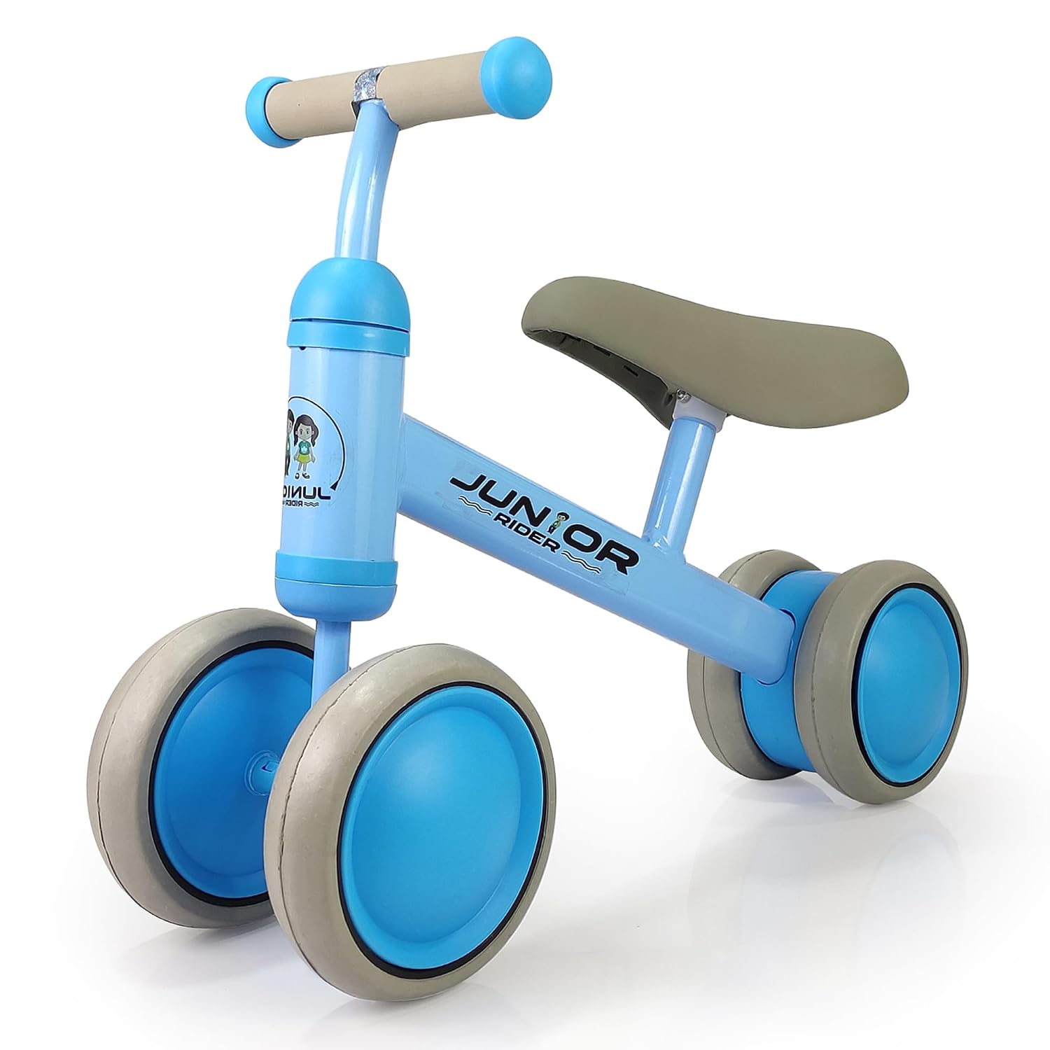 NHR Baby Balance Bike Mini Ride On, Manual Push Bike for 12-36 Months, Sturdy Balance Bike for 1 Year Old, Perfect as First Bike or Birthday Gift (Blue)