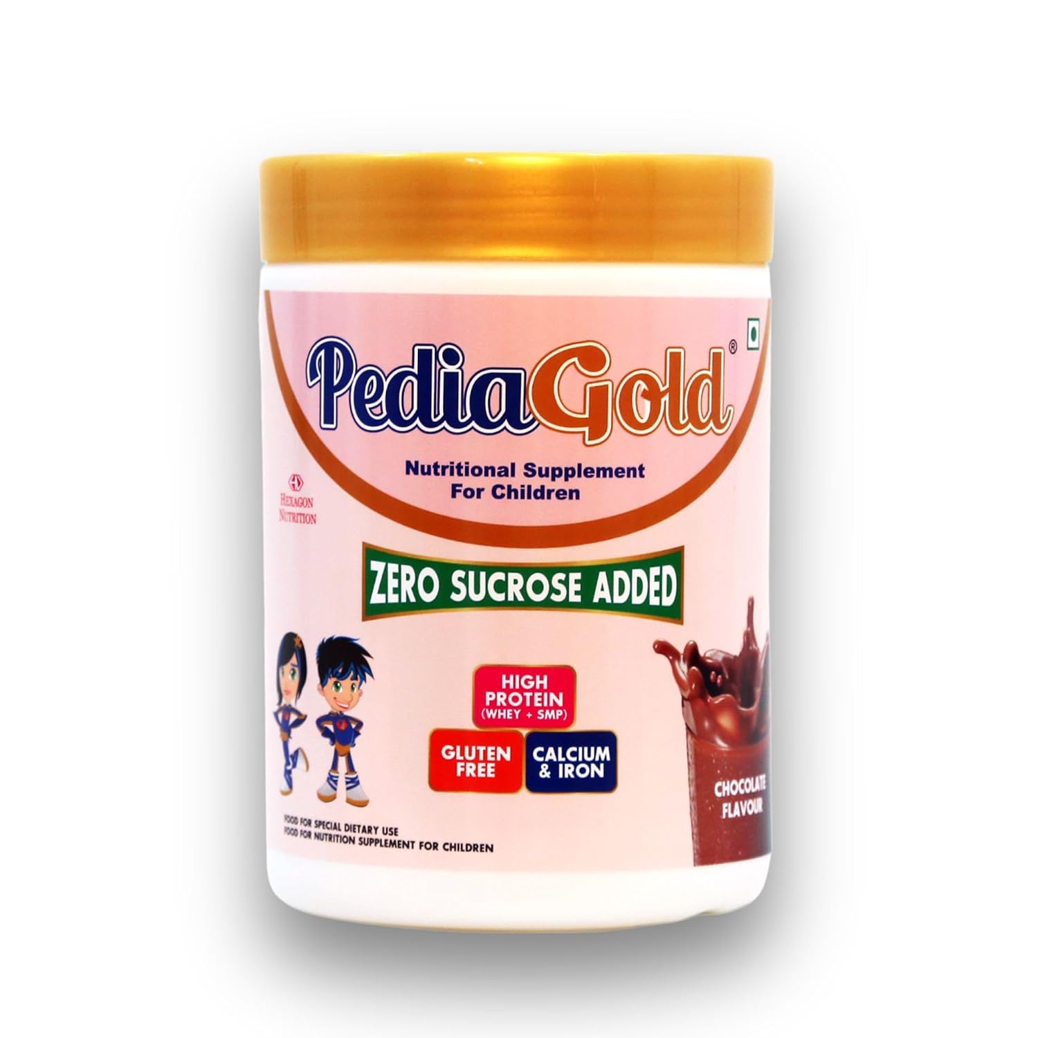 PediaGold Nutrition Mix Powder for Children | For 2-14 Years | Chocolate – 400g | Zero Sucrose | 6g protein per serving | Supports Overall Health, Boosts Immunity | Nutritional Supplement for Kids