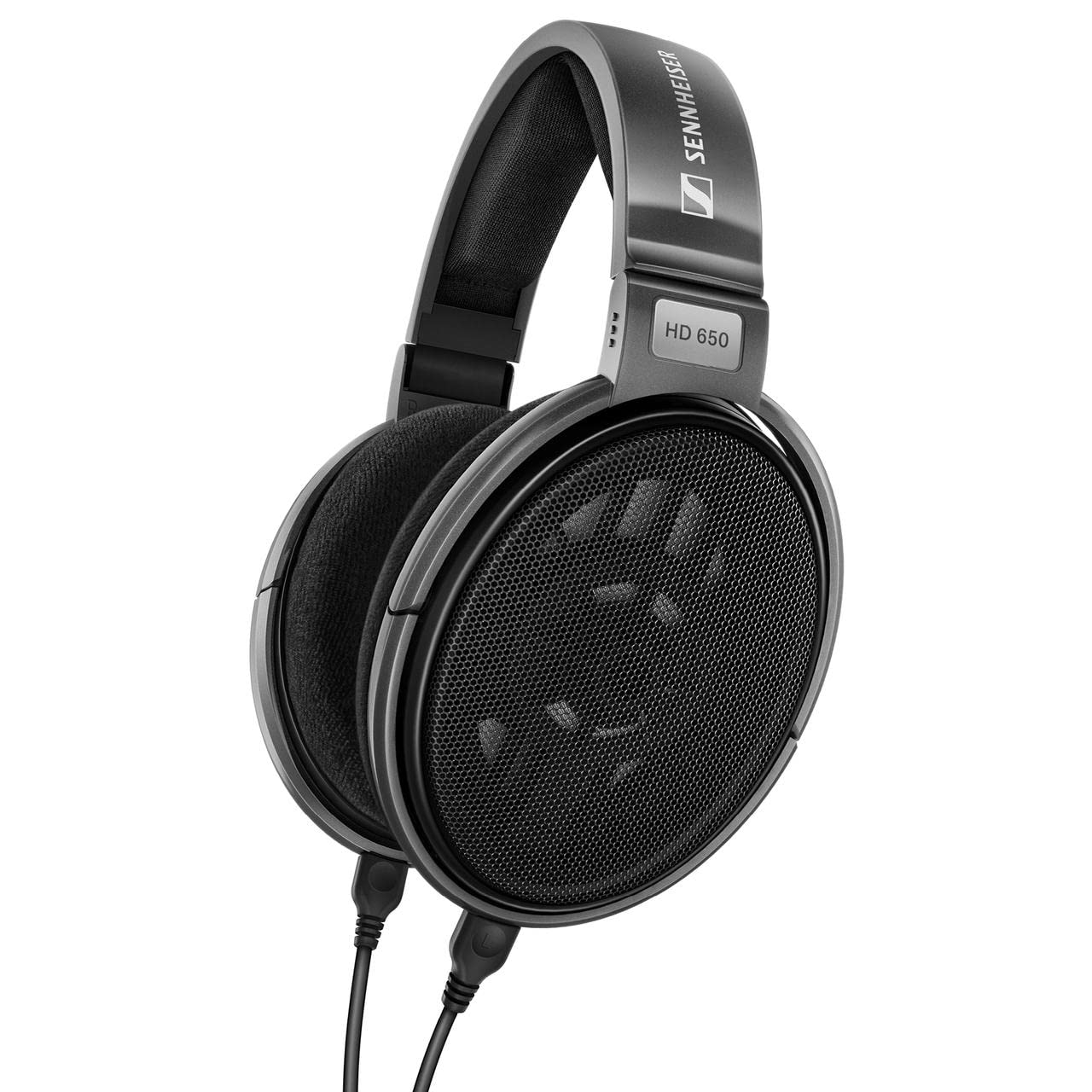 Sennheiser HD 650 Open‑Back Hi-Res Audiophile Headphones, Reference Grade Sound, Airy Design, Plush Ear Pads, Rich Bass, Detachable Cables, Lighweight, Comfort-Fit for Gaming, 2Y Warranty, Black