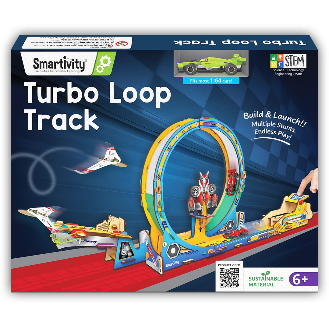 Smartivity High-Speed Race Car Track with Loop for Kids 6-12