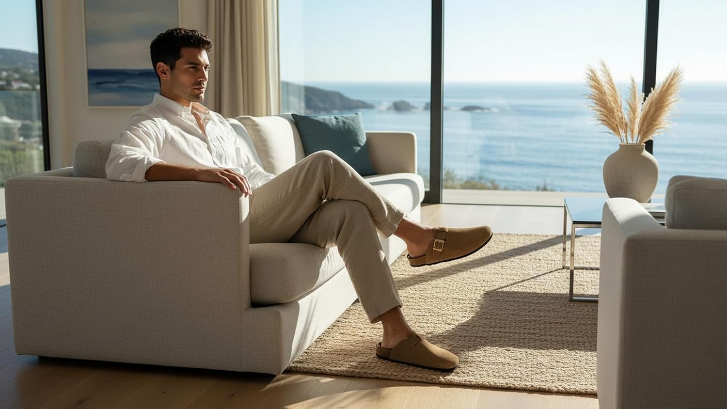 Big Fox PU Cork Lightweight Sandals For Men