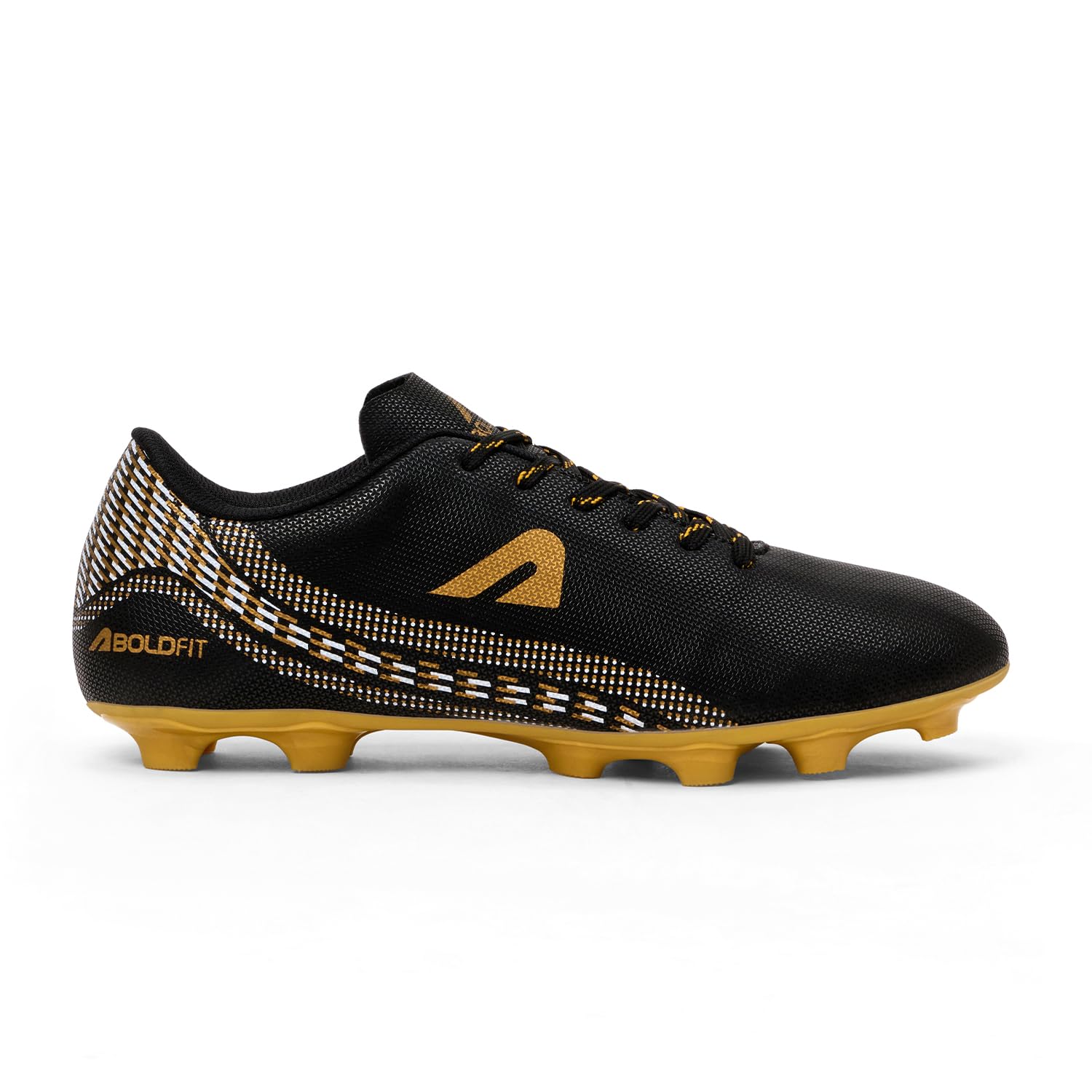 Boldfit Football Shoes for Man, Lightweight Turf & Ground Football Studs with Non-Marking High-Grip Sole, Breathable Mesh Upper, Cushioned Support & Anti-Slip Training Cleats