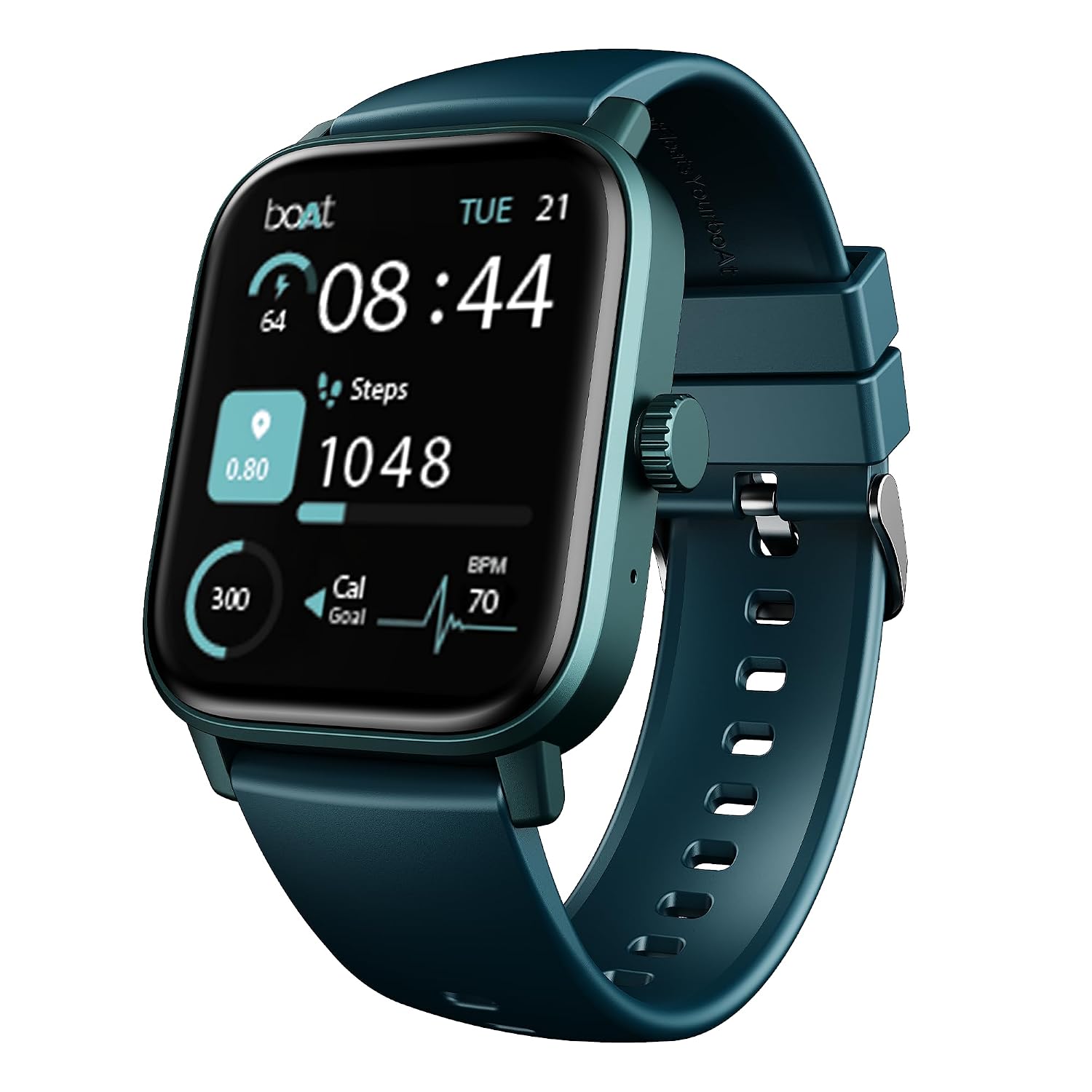 boAt Wave Call 3 Smartwatch 1.83” HD Display with Animated Watch Faces; BT Calling, Functional Crown, Multiple Sports Modes, IP68, HR, SpO2 Monitor, Smart Watches for Men & Women (Aqua Blue)