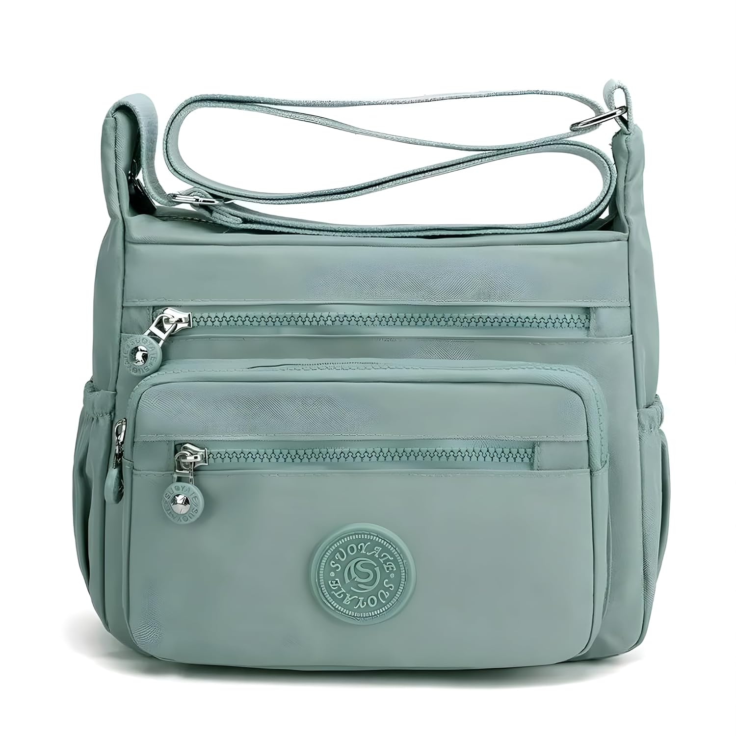 TS WITH TECHSUN Women’s Crossbody Sling Bag For Everyday Use, Nylon Shoulder Bag with Zipper Pockets, Adjustable Strap, Water Resistant Handbag for Travel, Shopping