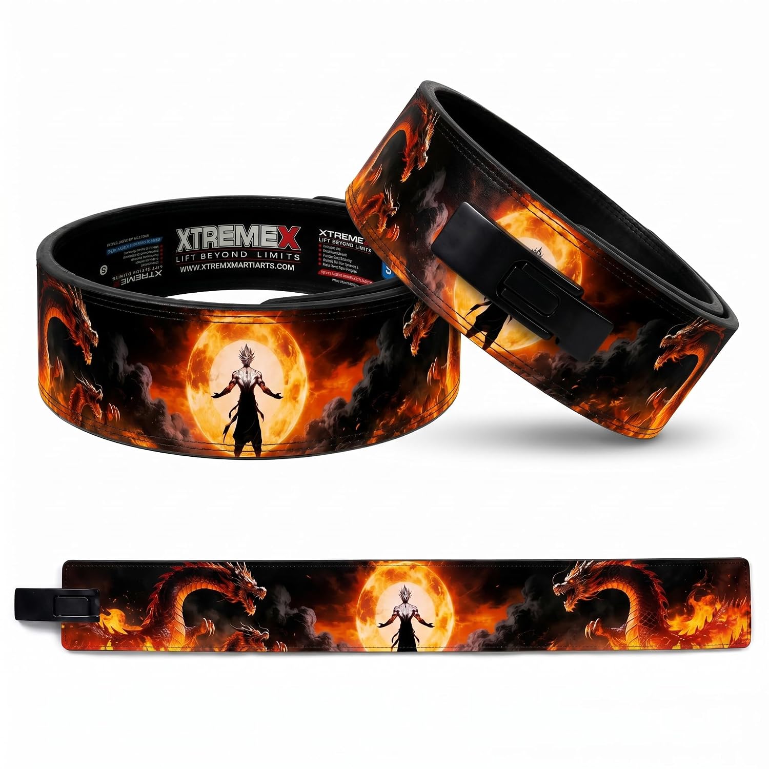 XTREMEX 13mm Solar Dragon Weightlifting Lever Belt (Orange, M)