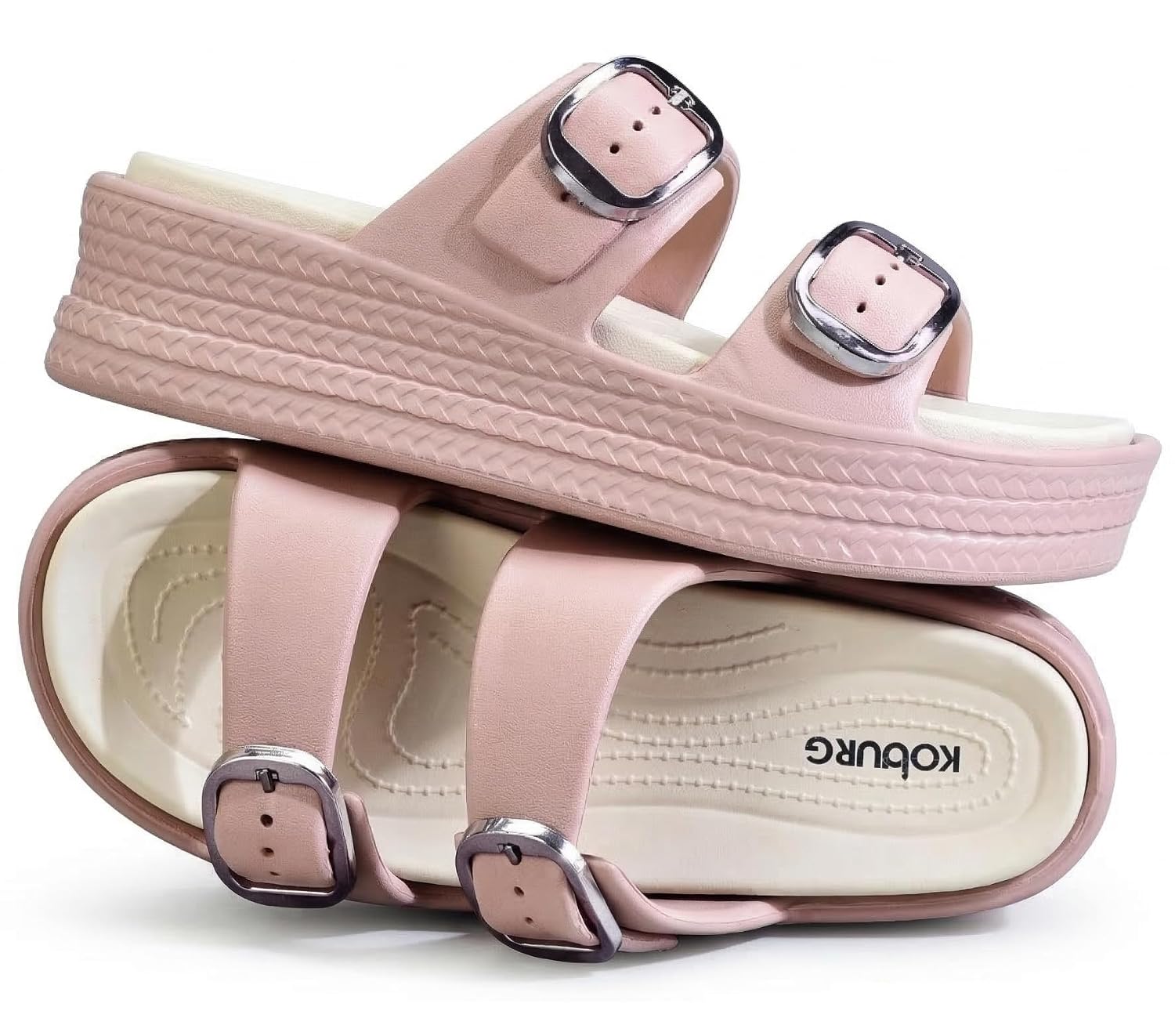 KOBURG Diva Sandals for Women| Durable| Lightweight| Daily|Stylish l Antiskid|Heels|Easy to Clean Sandals| Comfortable | Extra Soft Slide KS-444