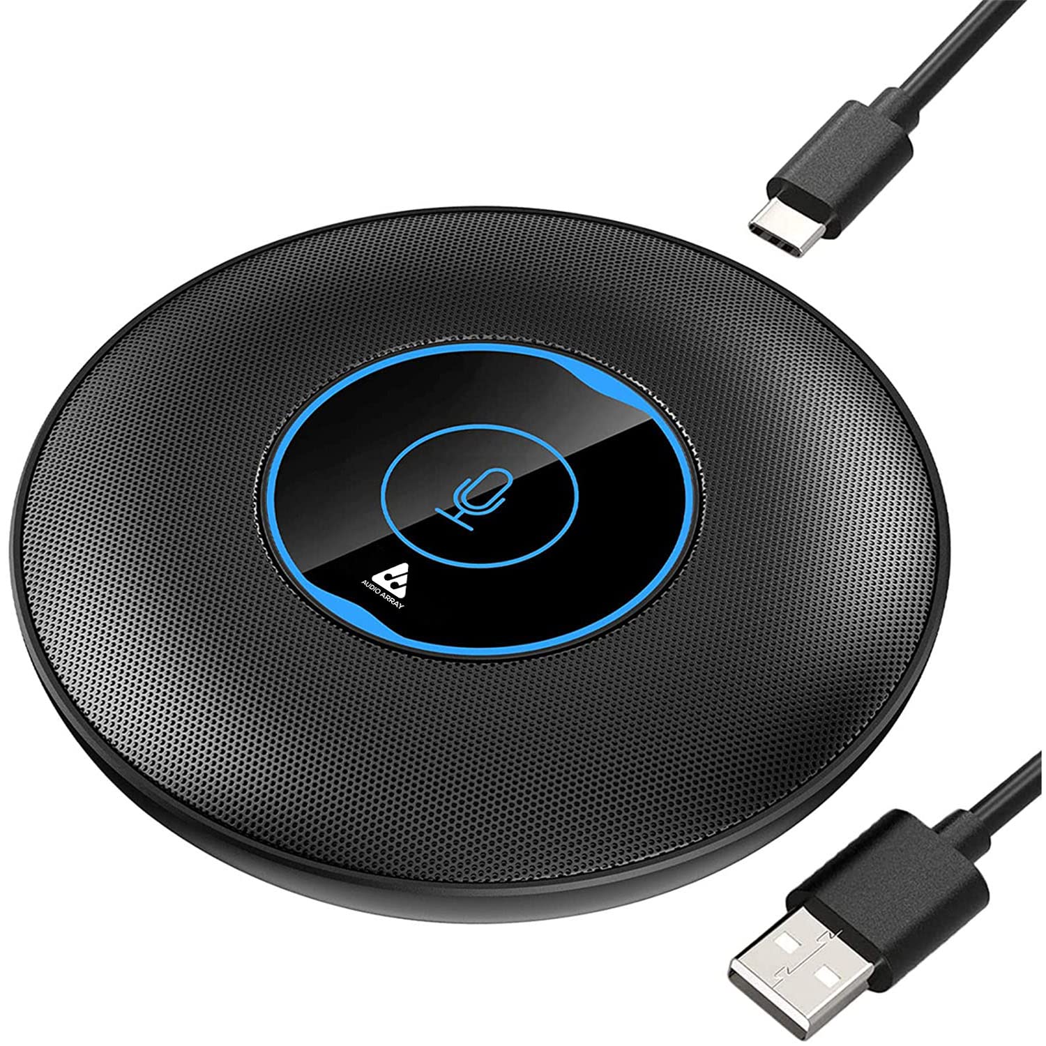 Audio Array USB Plug & Play Conference Mic for Mac OS & Windows | Conference, Recording, Skype, Online Class with Range Upto 5M | One Touch Mute Button & Light Indicator (NOT A Speaker) | AM-C5