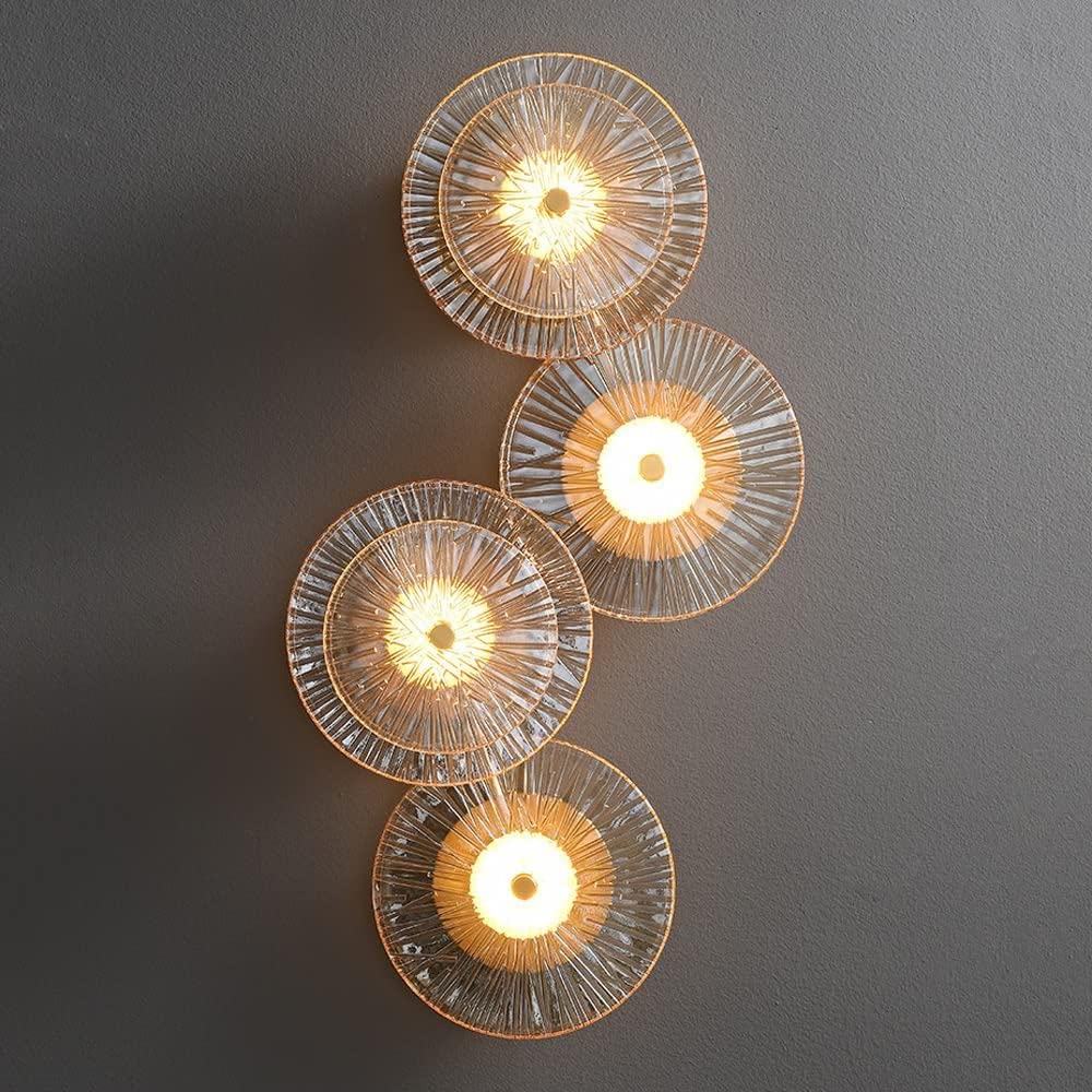 Midas Wall Lamp | Modern Glass Wall Light Fixture | Mid-Century Wall Sconce for Bedroom, Living Room, & Home Décor – Set of 2