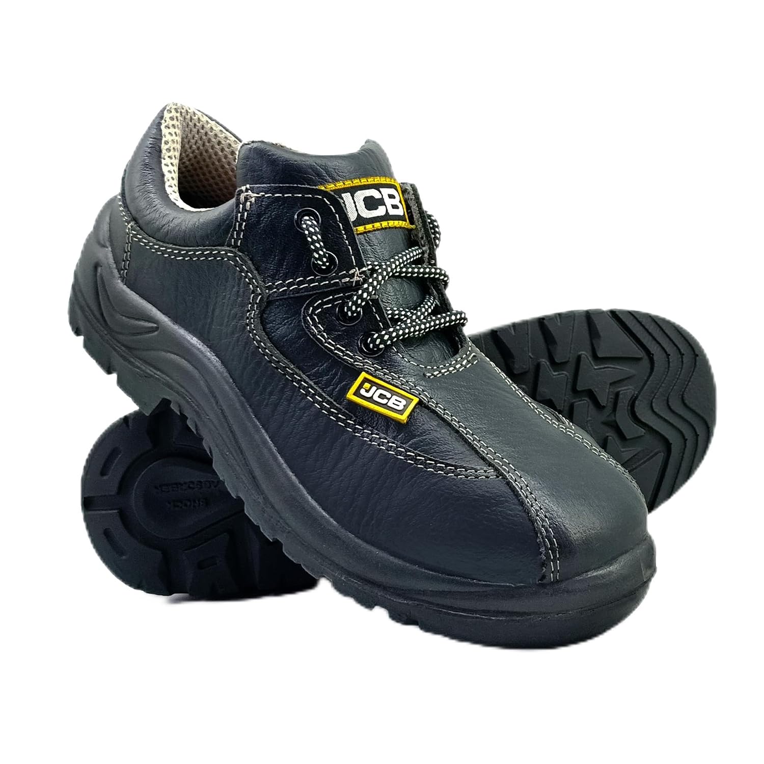 JCB Duchess Light Weight Safety Shoes for Women | Genuine Leather | Steel Toe Cap | SRC Antislip | Antistatic & Abrasion Resistance | Black | Size – 3-8 UK