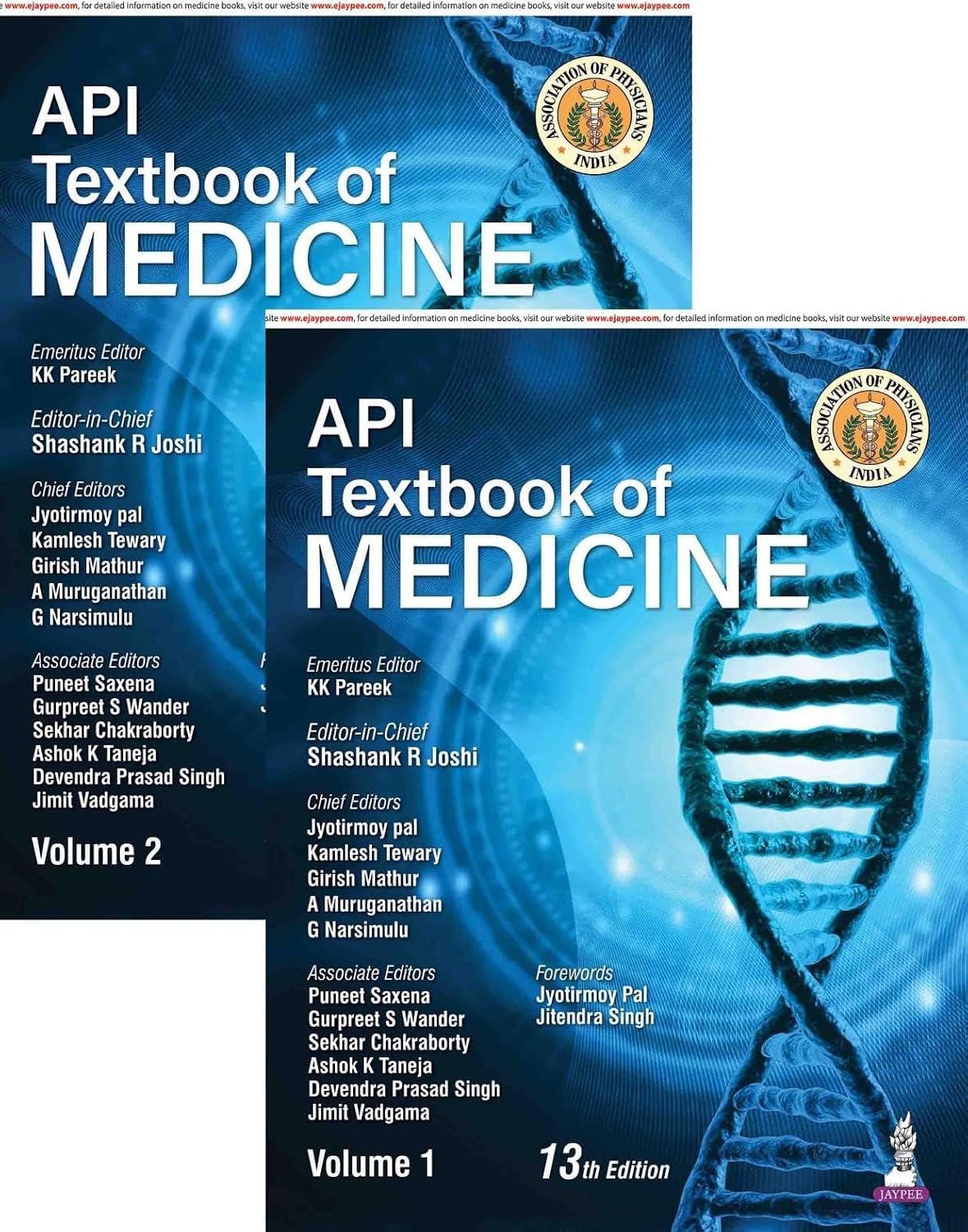 API Textbook of Medicine (2 Vols Set), 13/E | Comprehensive Internal Medicine Textbook for Postgraduates, DNB Trainees and Physicians | Symptom-based Clinical Approach to Evidence-based Management