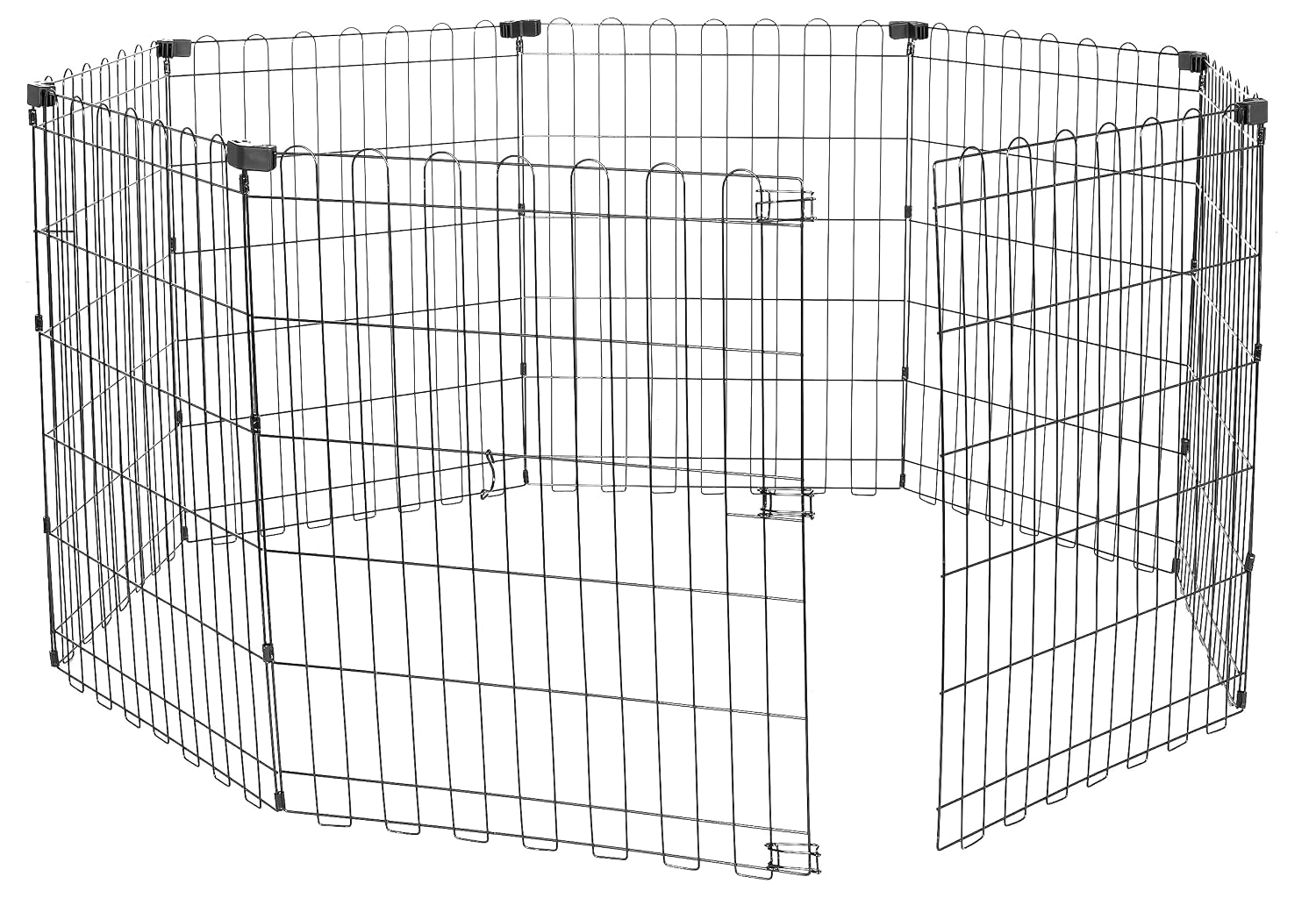 amazon basics Foldable Metal without door Pet Dog Exercise Fence Pen – 60 x 60 x 30 Inches