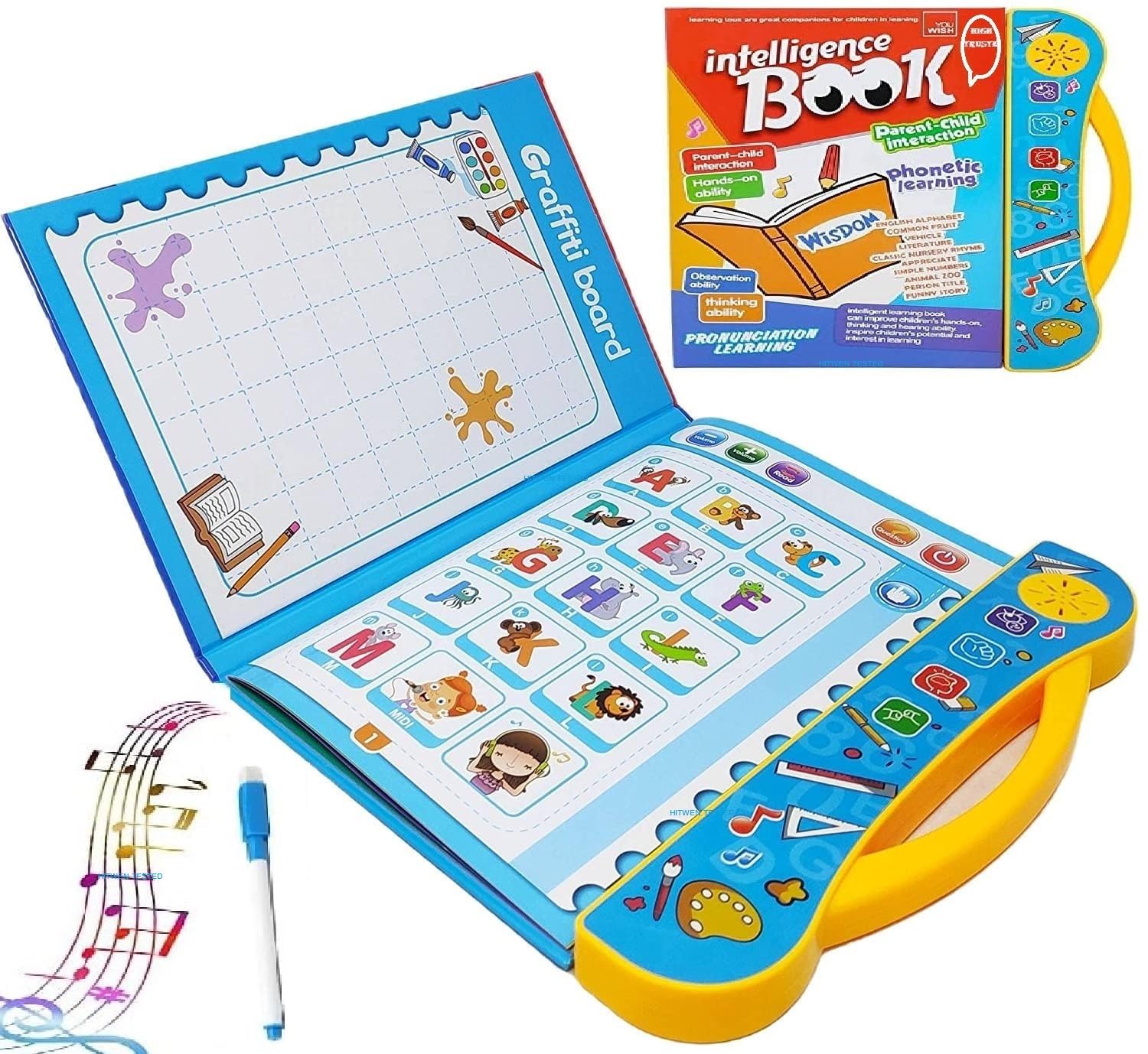 High Trusted Interactive Children Book, Musical English Educational Toy Phonetic Learning Book for 3 + Year Kids, Boys, Toddlers.