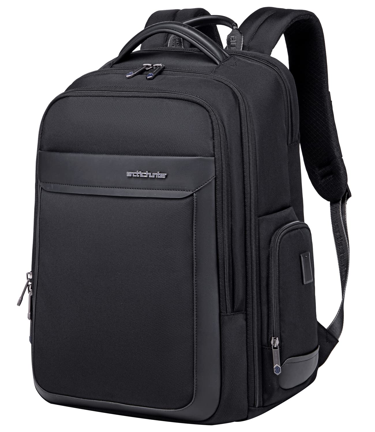 Arctic Hunter Travel Backpack for Men 45L Large Heavy Duty Office Travel Laptop Bag Fit Upto 17″ Laptop 1680D Polyester Water-resistant Padded Overnight Laptop/Clothes Bag with Multi-Pocket, Black