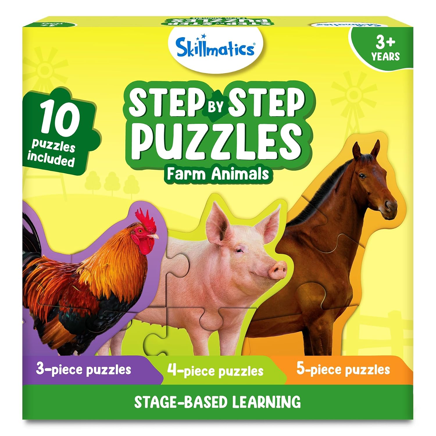 Skillmatics Step by Step Puzzles – Jigsaw & Toddler Puzzles, 40 Pieces