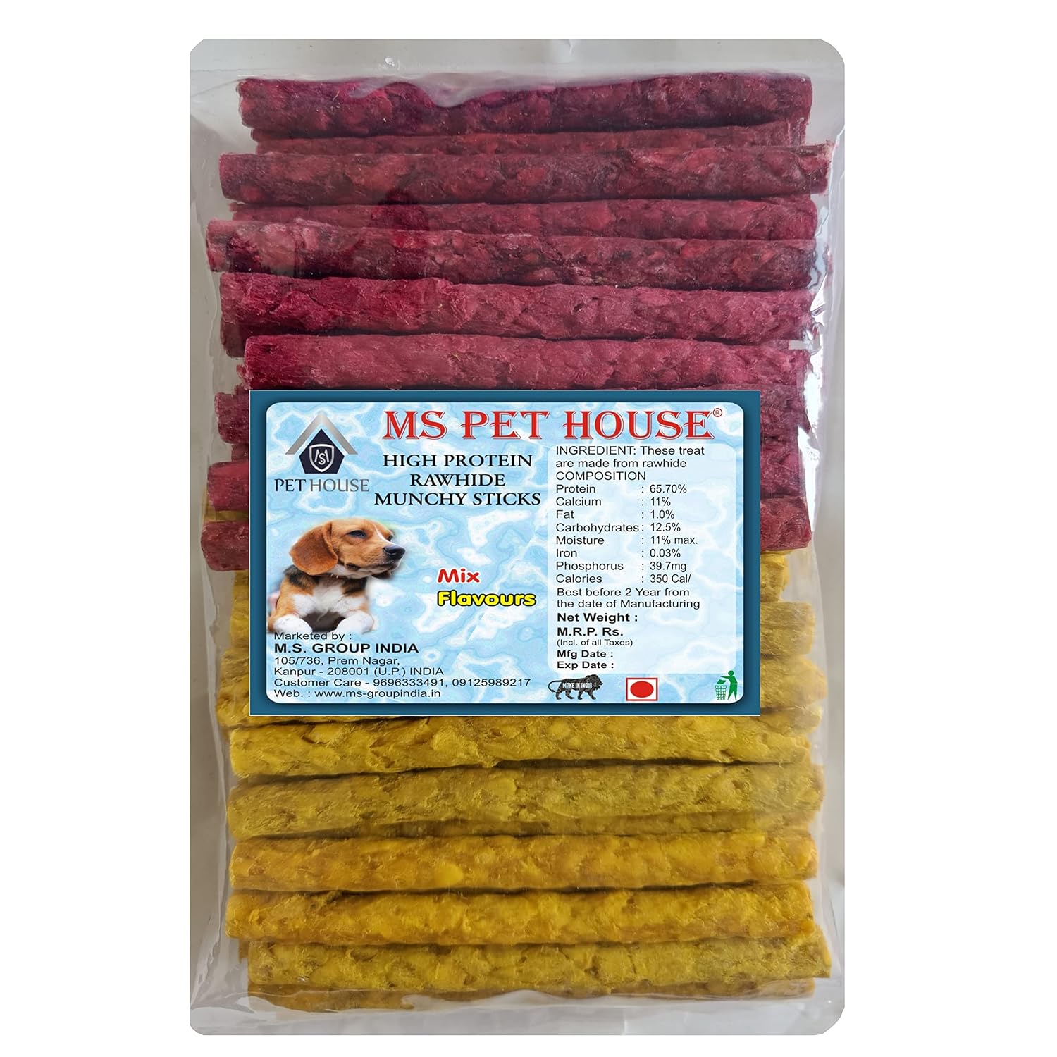 Dog Chew Sticks Munchy Stick Mix Flavours 900 Gram Dogs Snacks, Treats (450G Chicken Flavor and 450G Mutton Flavor Pack of 1), All Life Stages