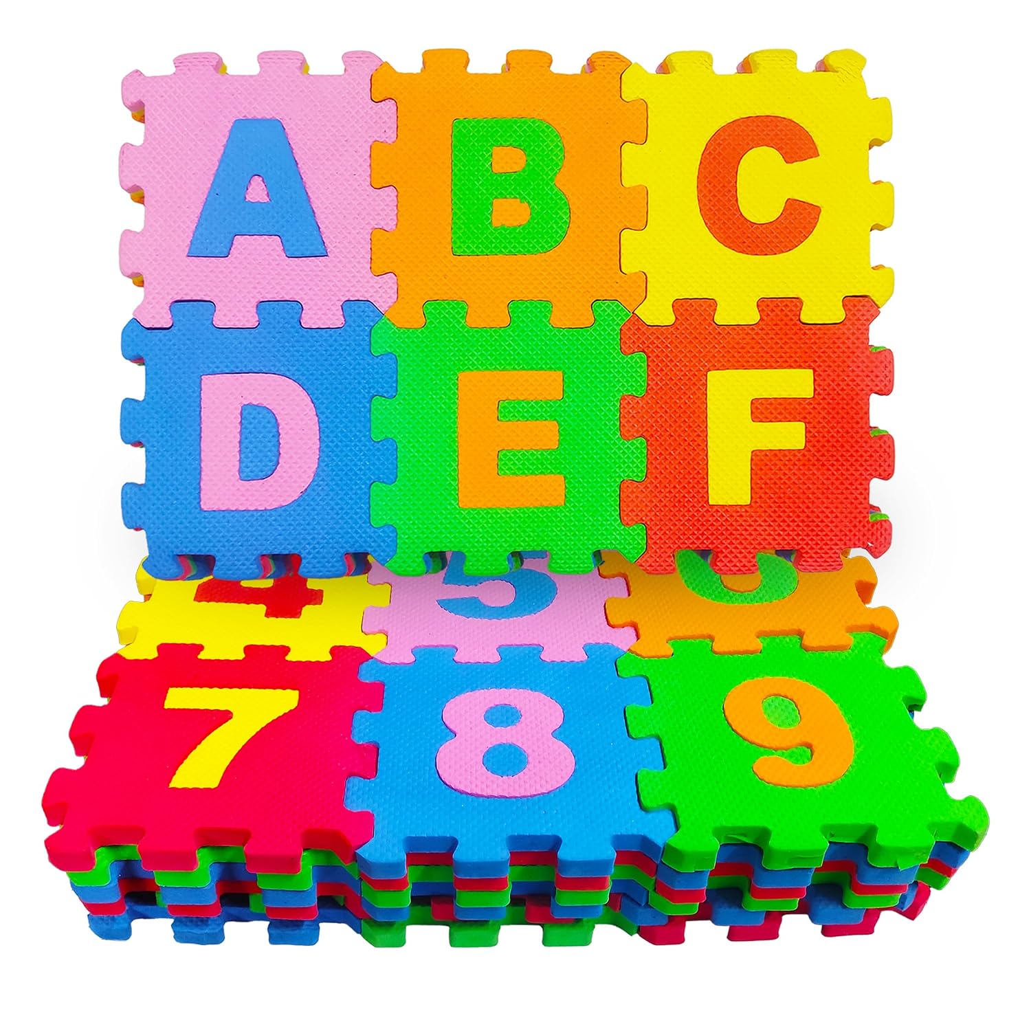 VGRASSP 36 Pieces Alphabet & Number Floor Mats for Kids, Puzzle EVA Foam Mat for Children Above 2 Years
