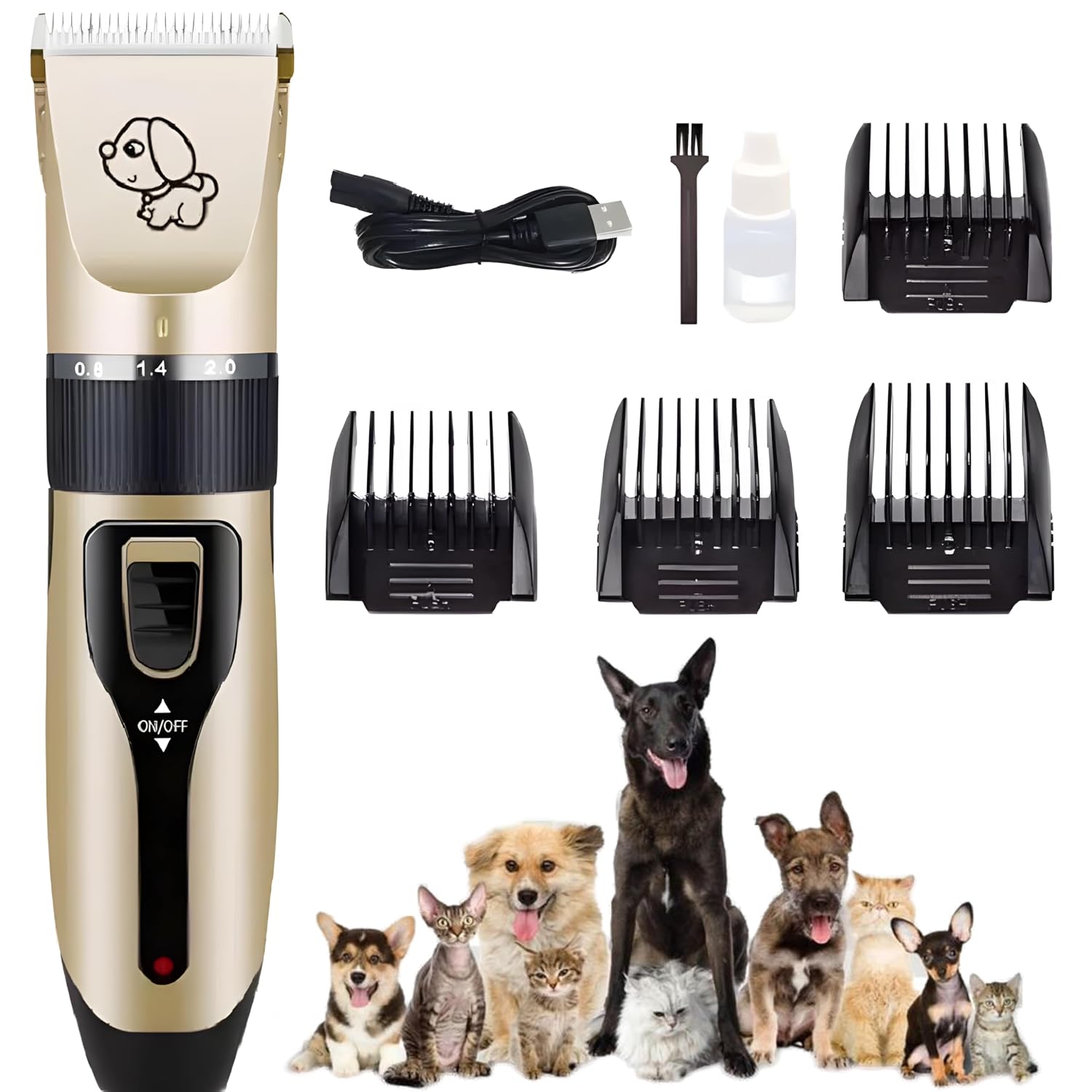 24×7 eMall Professional Automatic Rechargeable Unisex Pet Hair Trimmer For Dogs And Cats (Trimmer), Battery Powered, Multicolor