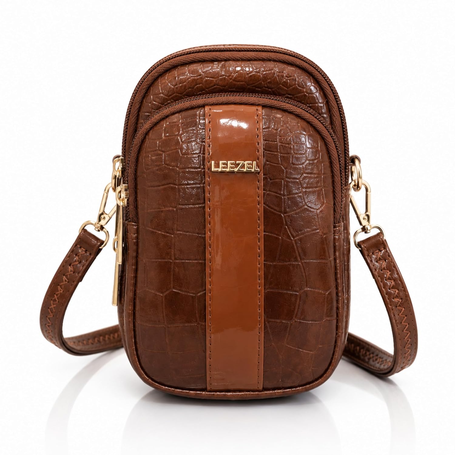 LEEZEL Small Crossbody Shoulder Sling Purse Messenger Bags for Women Mobile Cell Phone Holder Pocket Purse Wallet with Adjustable Strap