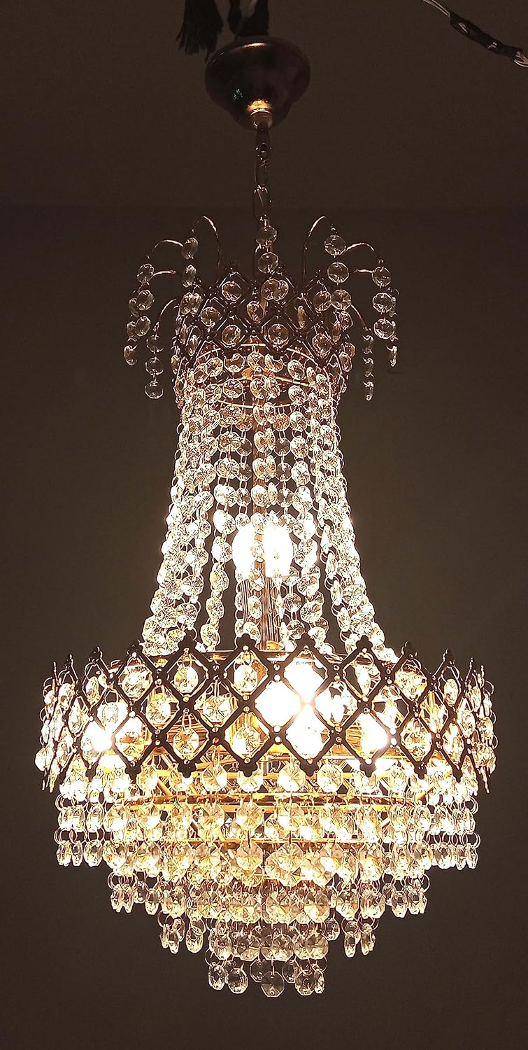 PCL-1654/1100 Chandelier Ceiling Lamp 300mm Glass Crystal Big Size Jhumar Lamp fo Living Room/Hall