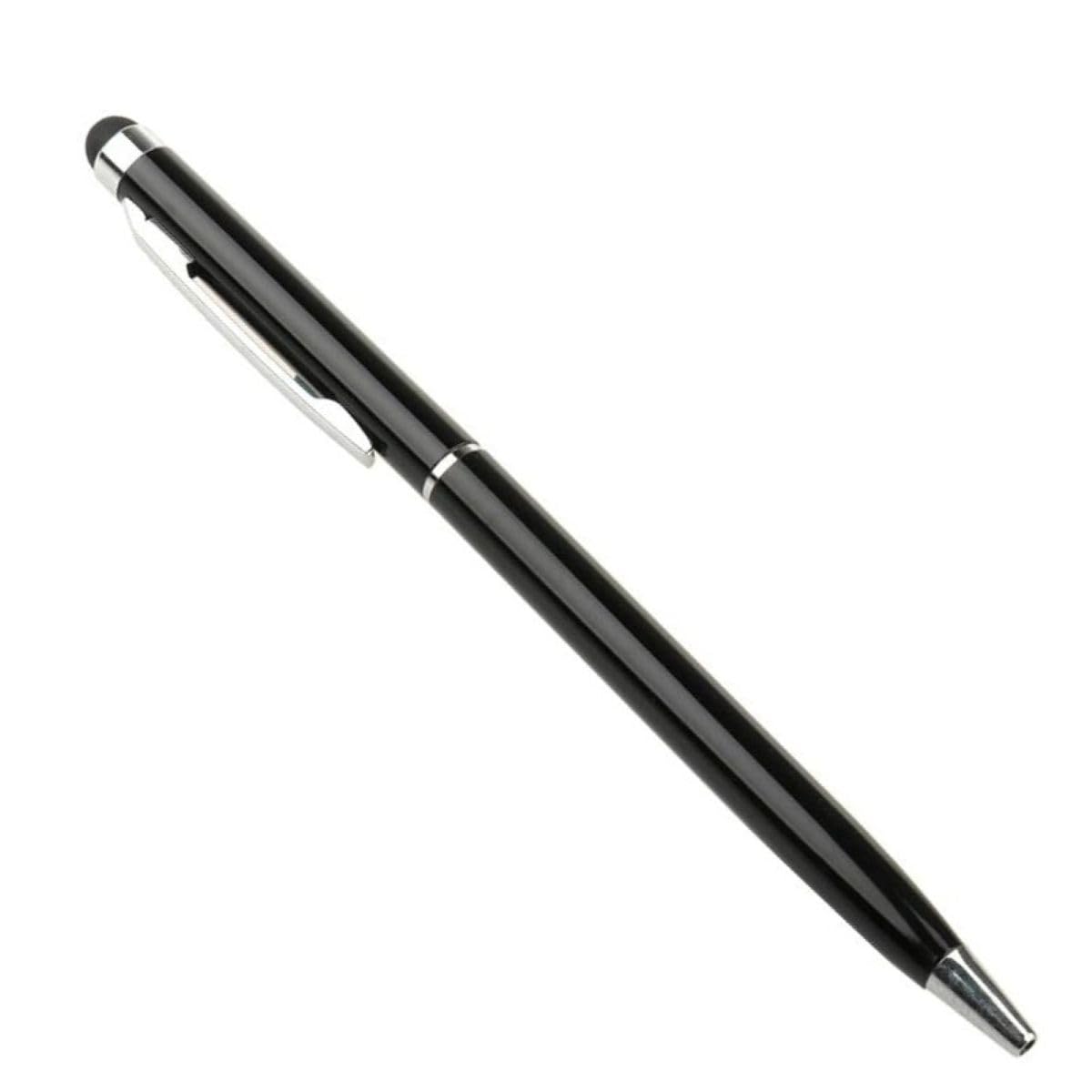 Amazon Basics Slim Stylus Pens for Touch Screens Compatible with Phone Tablets Kindle and Black Ink Ballpoint Pens-2 in 1 Stylists Pen (Black)