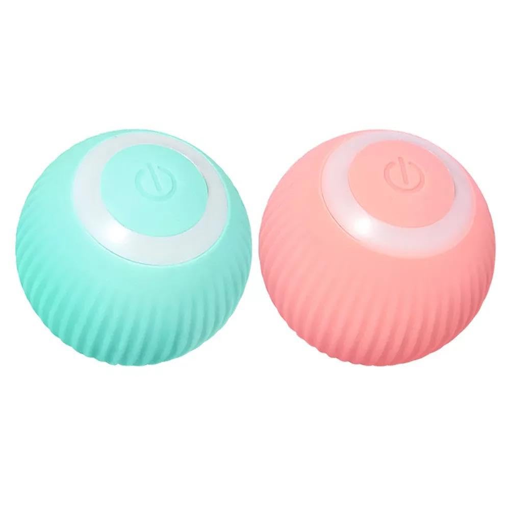LEPID Smart LED Rotating Cat Toy Ball, Automatic 360° Self-Rolling, Intelligent Obstacle Avoidance, USB Rechargeable, Multicolor, Medium