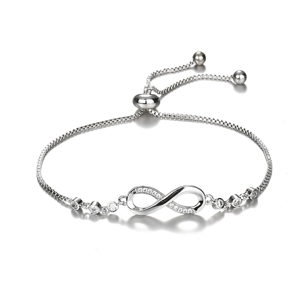 Shining Diva Fashion Latest Stylish Crystal Charm Bracelet for Women and Girls