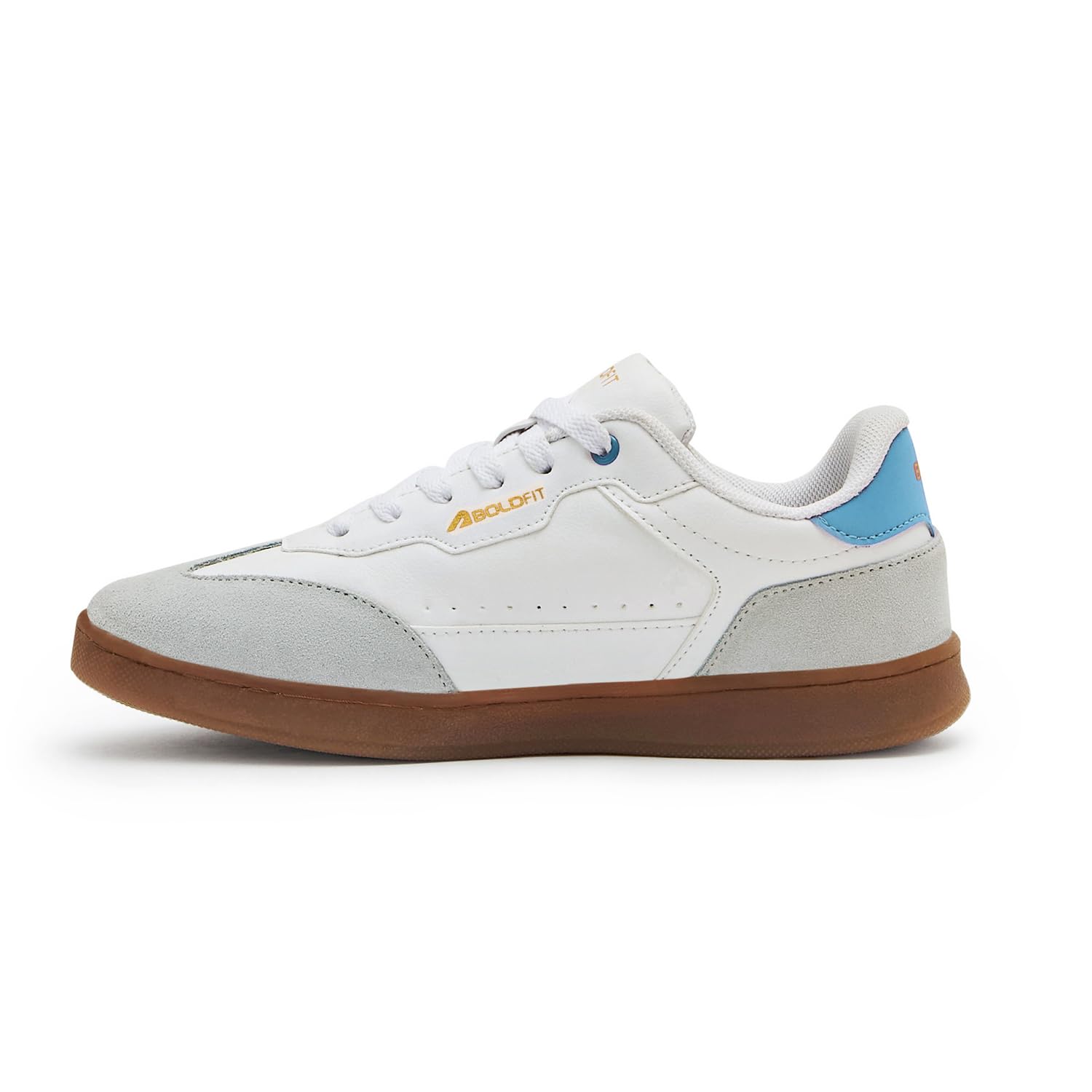 Boldfit Sneakers for Woman Faux Leather Casual Shoes with Soft Cushion Insole, Lace-Up Eveyday Wear Footwear Women Sneakers Shoes Klunys Elite