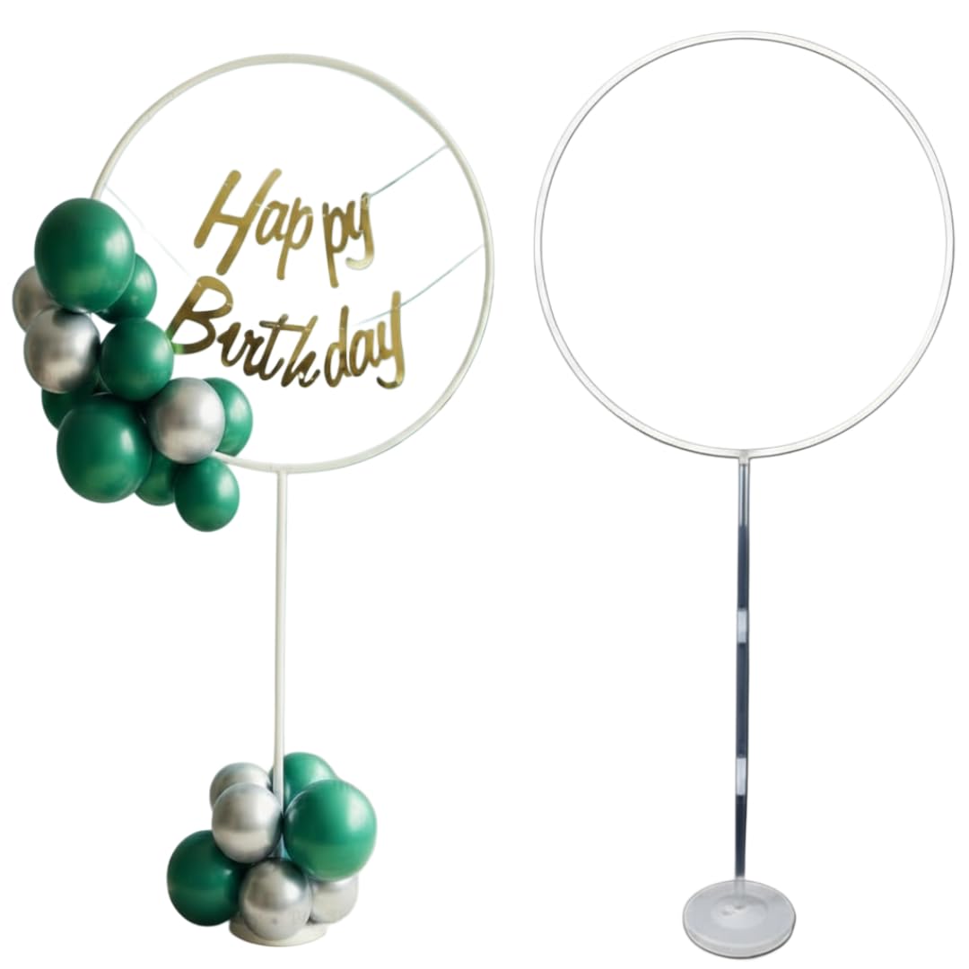 Fundots Balloon Ring Stand for Decoration – 1 Pc Round Balloon Arch Stand | Decoration Ring Stands for Backdrop | Birthday Decorations Stands | Party Decorations Items