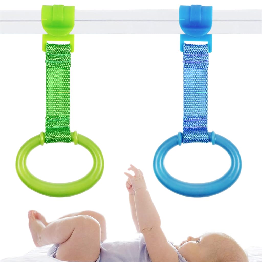 SNOWIE SOFT Baby Pull Up Ring for Crib, Standing Aid, 2Pcs, 6-18 Months