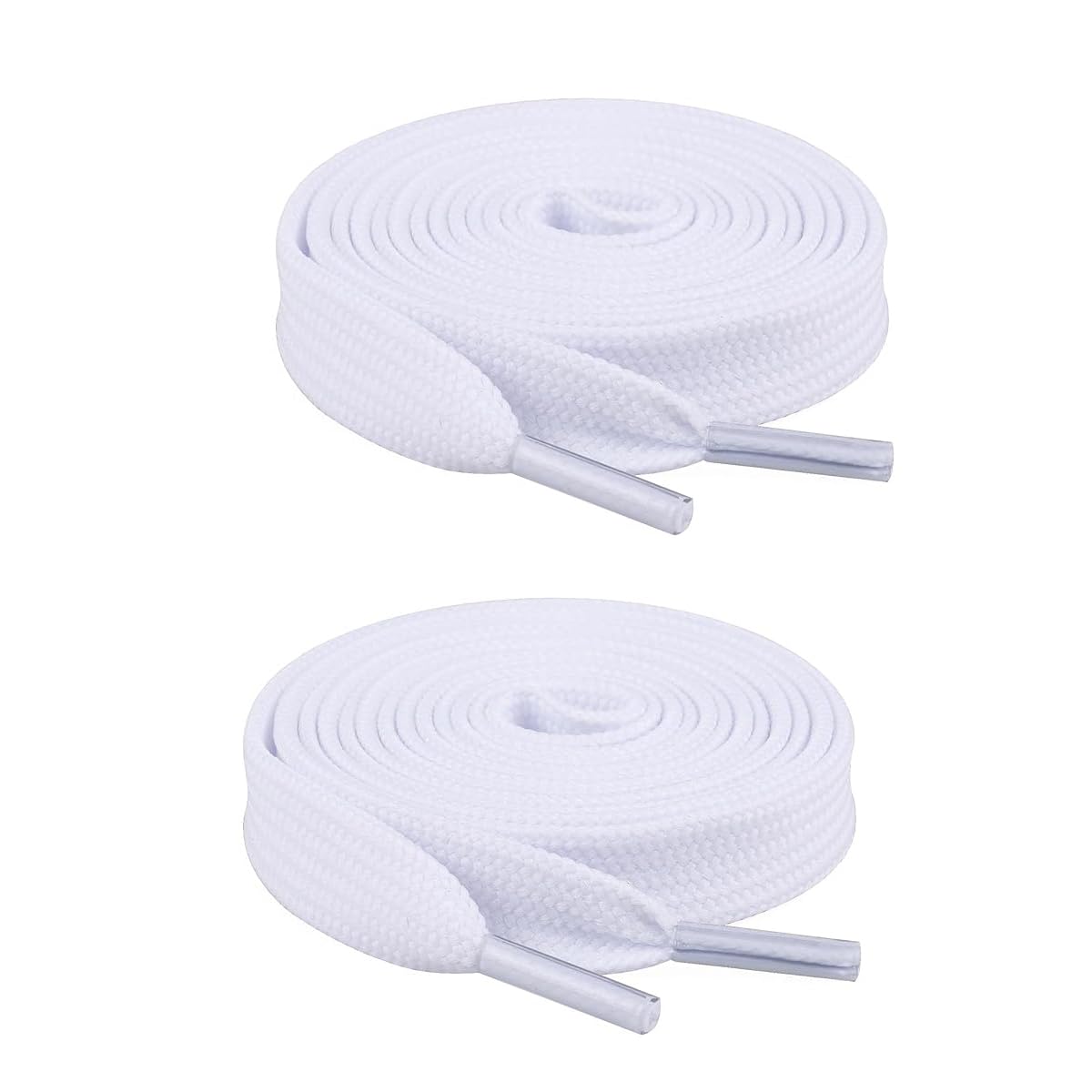 XERUS White Flat Hollow Shoe Laces Pack of 2 Pair for Canvas Sneakers Casual Shoes Men & Women