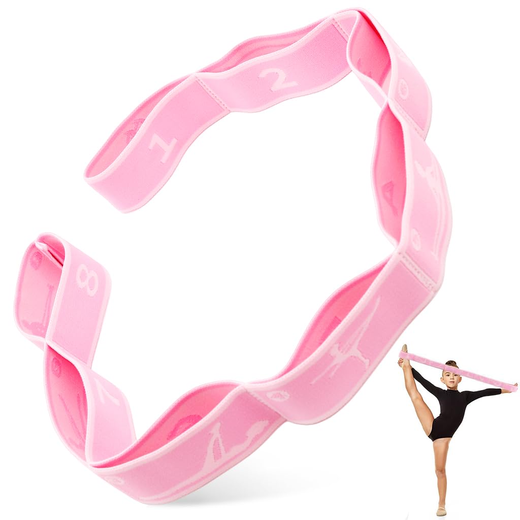 PROBEROS Yoga Stretching Strap, 8-Loop Elastic Band for Gymnastics
