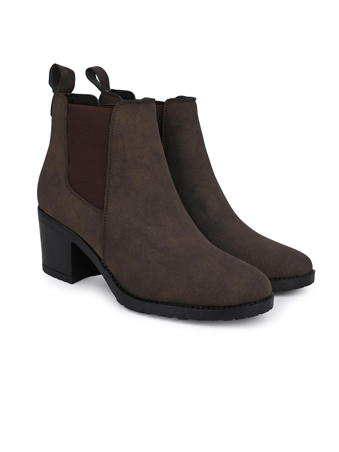 Women’s Chelsea Boots | Stylish Block Heel Ankle Boots with Elastic Side Panels | Comfortable Slip-On Casual & Formal Footwear | Durable Non-Slip Sole for Everyday Wear (UK Footwear)