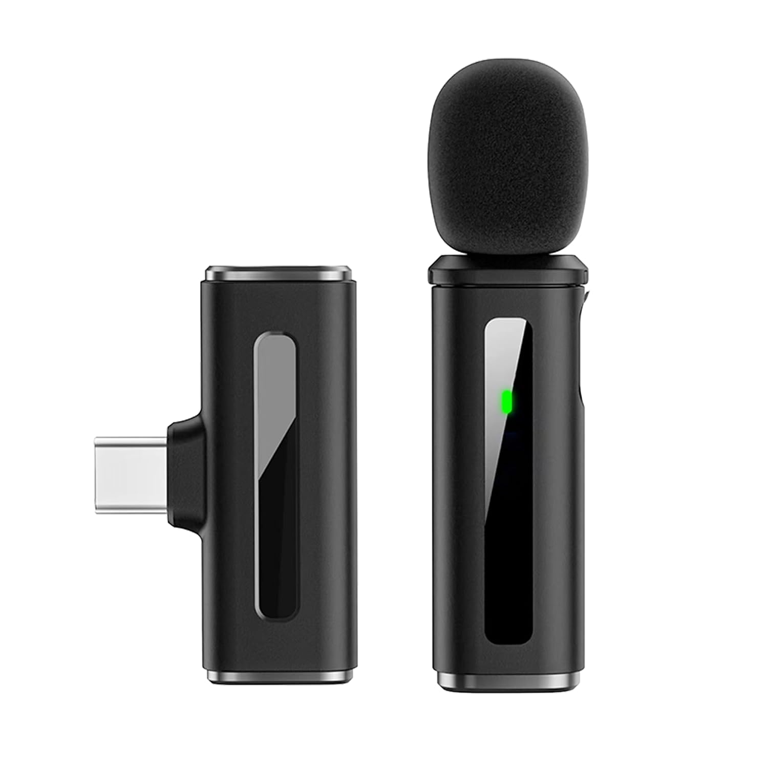 Digitek DWM-010 Wireless Microphone with Type-C, 2.4GHz Mic with Noise Reduction, 40m Range, 7H Battery, LED Light Indicator, Wireless Mic for YouTube, Vlogging & Recording