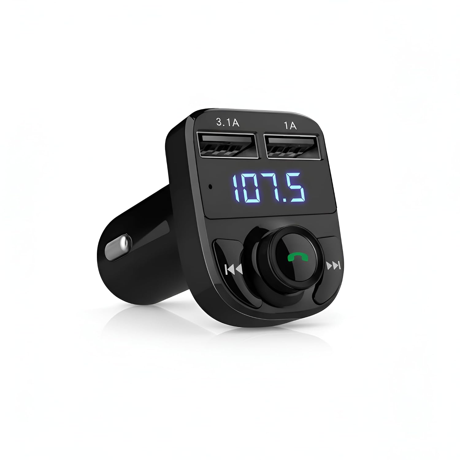 X8 Car Bluetooth FM Transmitter with Hands-Free Calling | Wireless Stereo Music Player with TF Card & AUX Support | Dual USB Mobile Charger Car Kit Compatible with All Smartphones