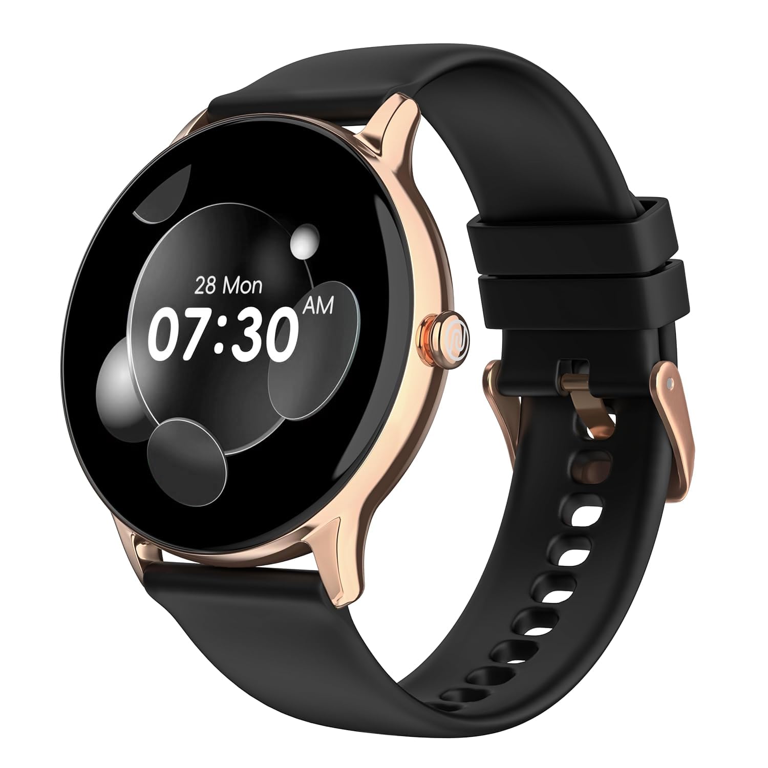 Noise Twist Go Smart Watch 1.39″ Display, TruSyncᵀᴹ BT Calling, Glossy Metal Finish, 150+ Watch Faces, IP68, Sleep Tracking, 100+ Sports Modes, Smart Watch for Men and Women (Midnight Gold)
