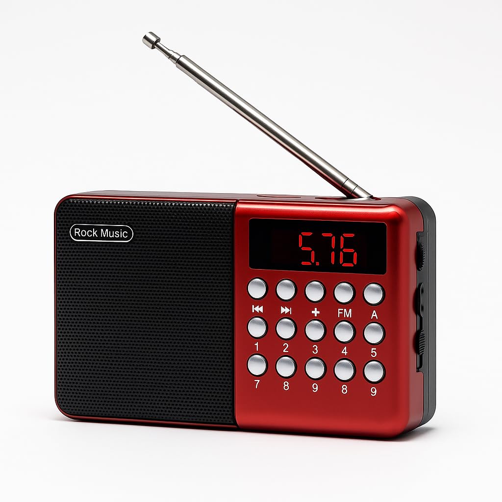 Fire Turtle Pocket Blast FM Radio with Bluetooth Speaker with Clear Sound, Antenna, 6w-12 Hours (USB Charging) and Number Pad (AUX, SD Card, USB Input) (FM Radio Speaker)