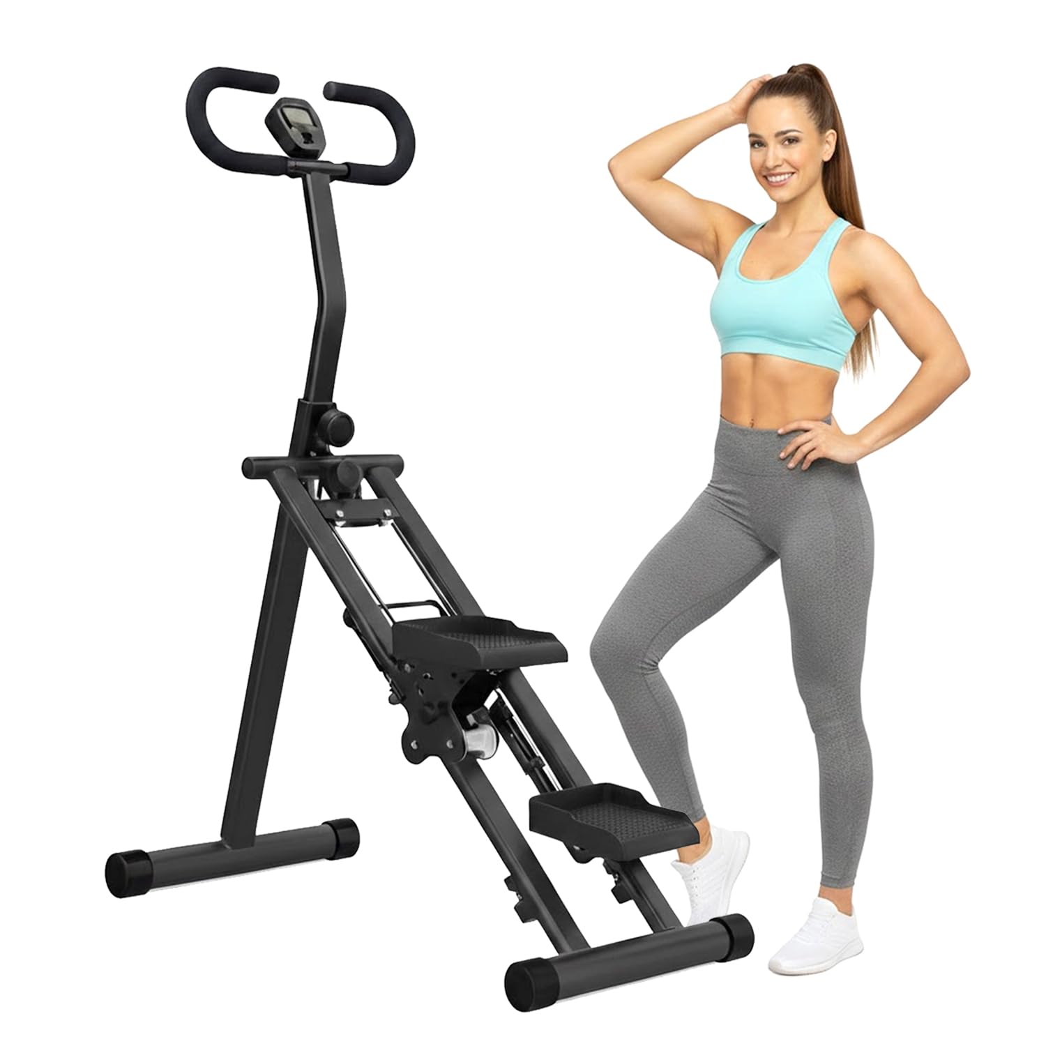 Vertical Climber & Stair Stepper for Home – Full Body Workout, Adjustable Height, Folding Climber Exercise Machine, Cardio & Strength Training Fitness Equipment (Stair Climber)