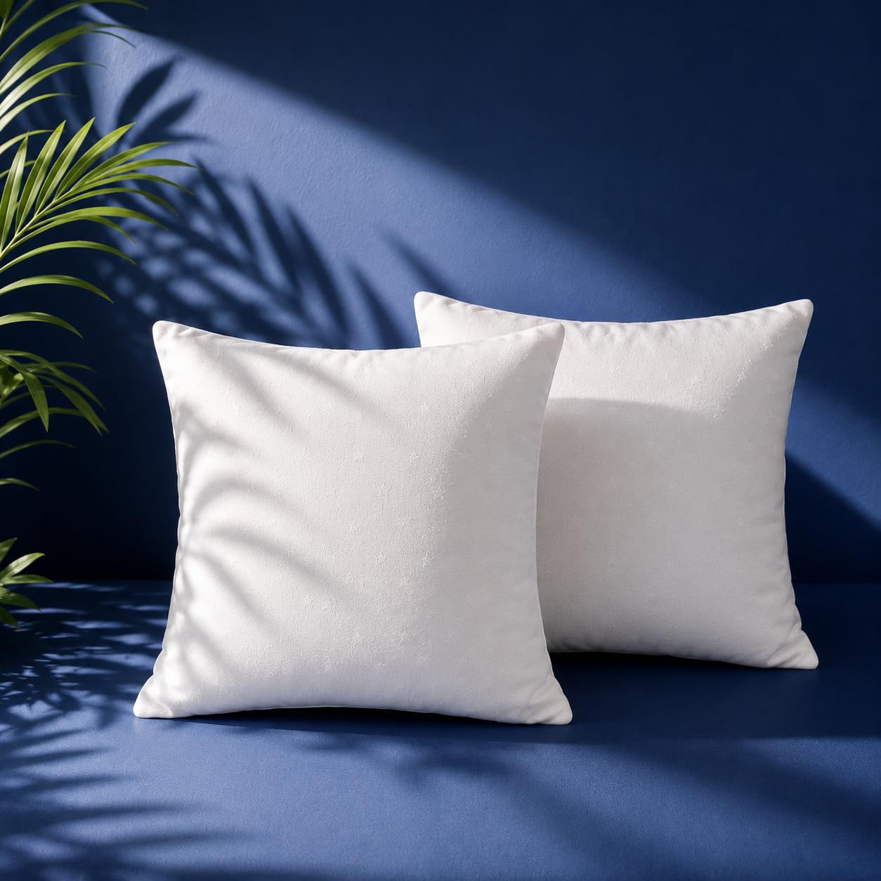 Orchid Cushion Inserts for Sofa 12×12 Inch Pack of 2 | Premium Microfiber Filled Square Cushion Pads | Soft, Fluffy & Durable Cushions for Couch, Chair, Bed & Decorative Cushion | White