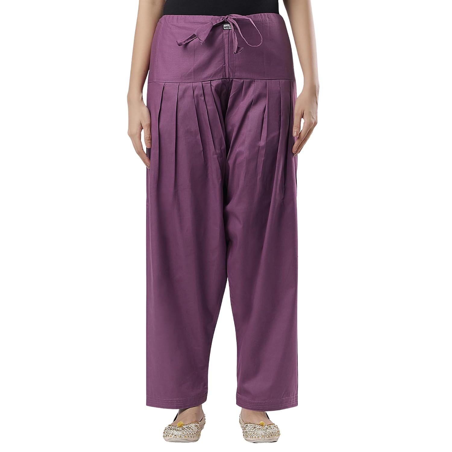 Semi Patiala Salwar, Relaxed Fit, Drawstring Waist, Women’s Ethnic Bottom Wear