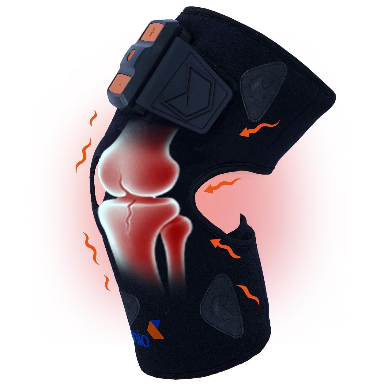 COMPANIO Cordless Knee Massager with TENS for Men & Women – 30 Adjustable Intensity Levels, 3 Modes – Relief from Knee Pain, Joint Pain, Swelling & Arthritis – Rechargeable, Portable – Muscle/Nerve Stimulator with Electrode Gel – No Side Effects – Physiotherapy, Massage & Cramps Therapy