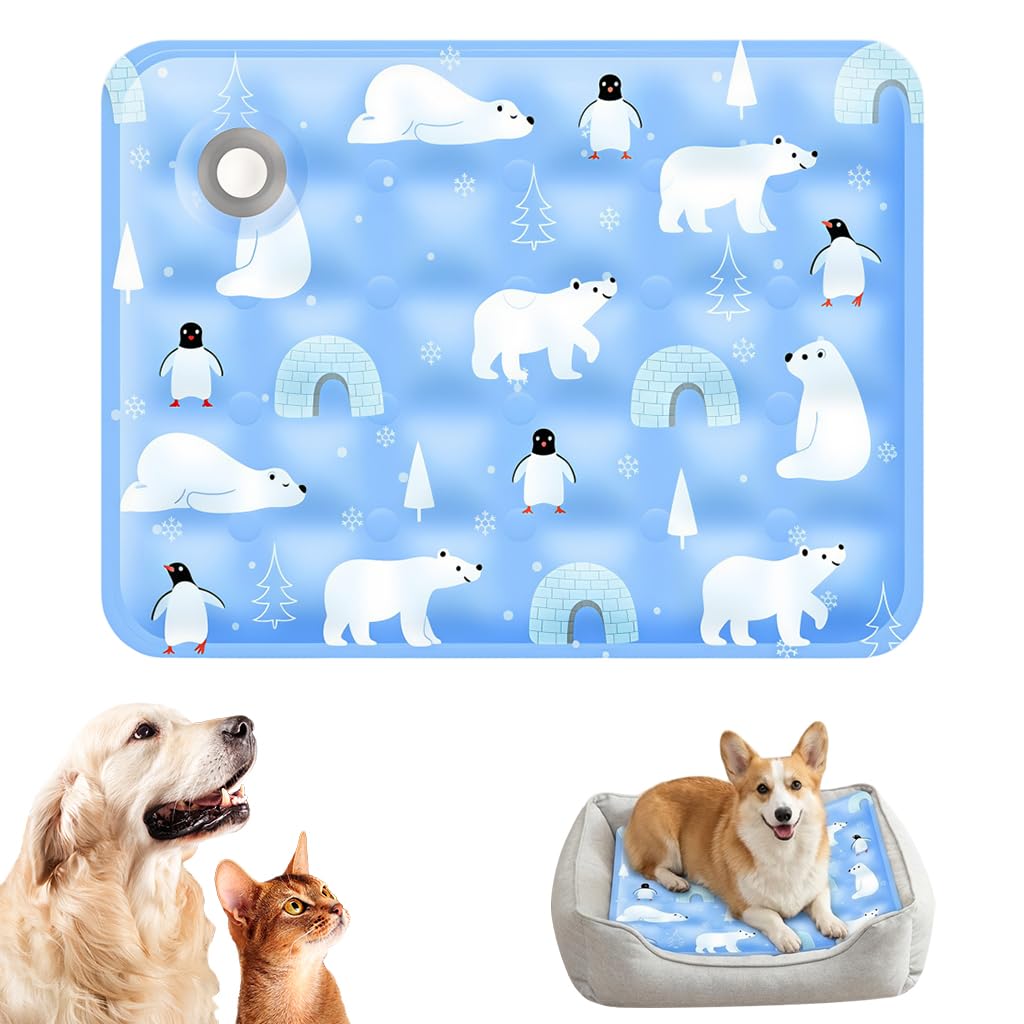 Qpets® Small Cooling Mat for Dogs Cats, 50x40cm