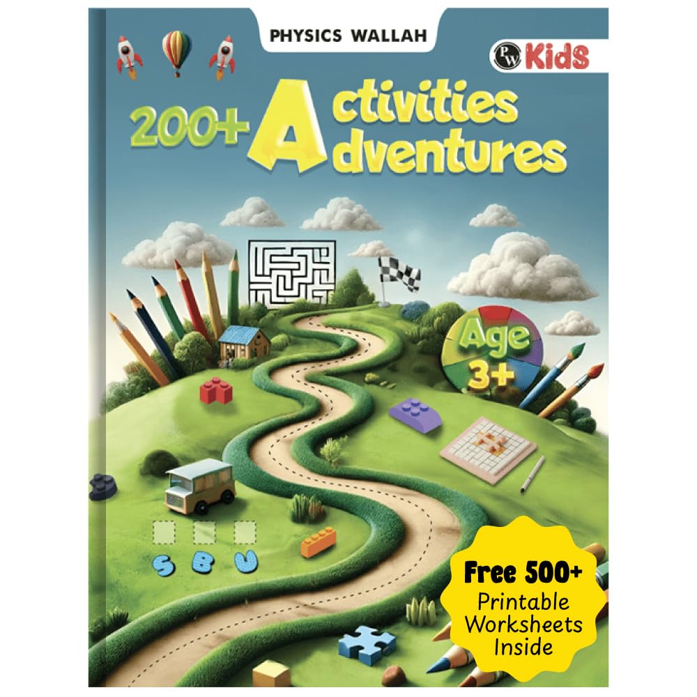 200+ Adventure Activity Book for Kids, Early Learning Educational Book with 500+ Free Worksheets & Parenting Tips, Brain Booster Books for Kids 3 – 4 Years