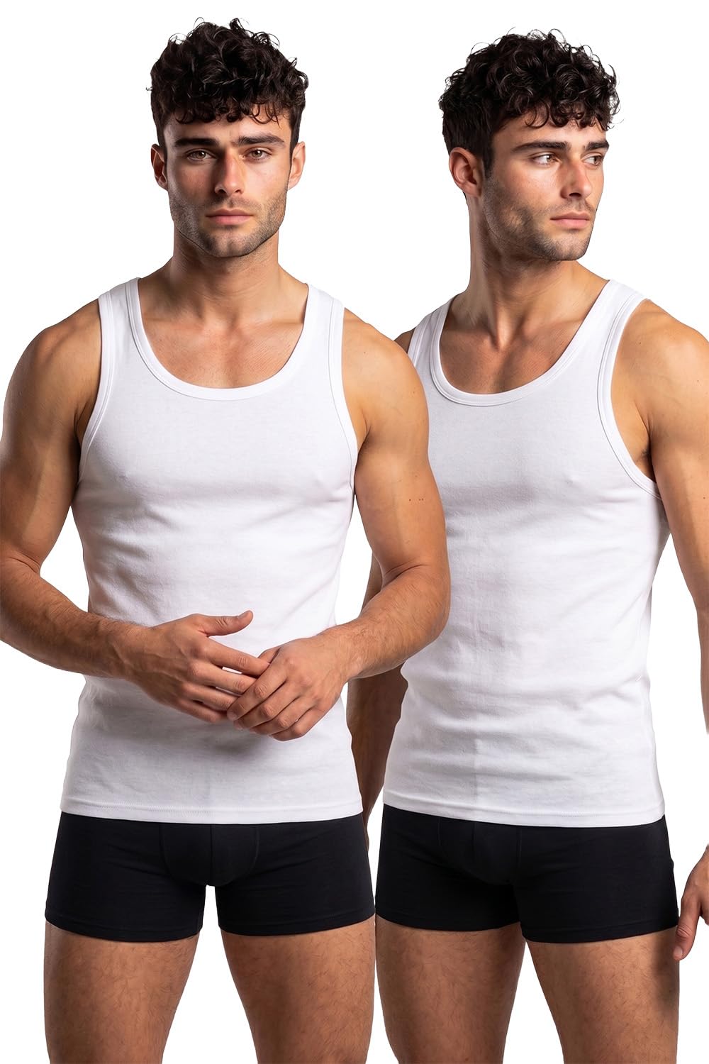 Van Heusen Mens Cool It Regular Fit Vest Pack of 2|100% Combed Cotton|Keeps You 3degrees Cooler|N9 Cool It Technology|Doesnt Lose Shape, Moisture Activated Heat Reduction|Super Soft|Scoop Neck