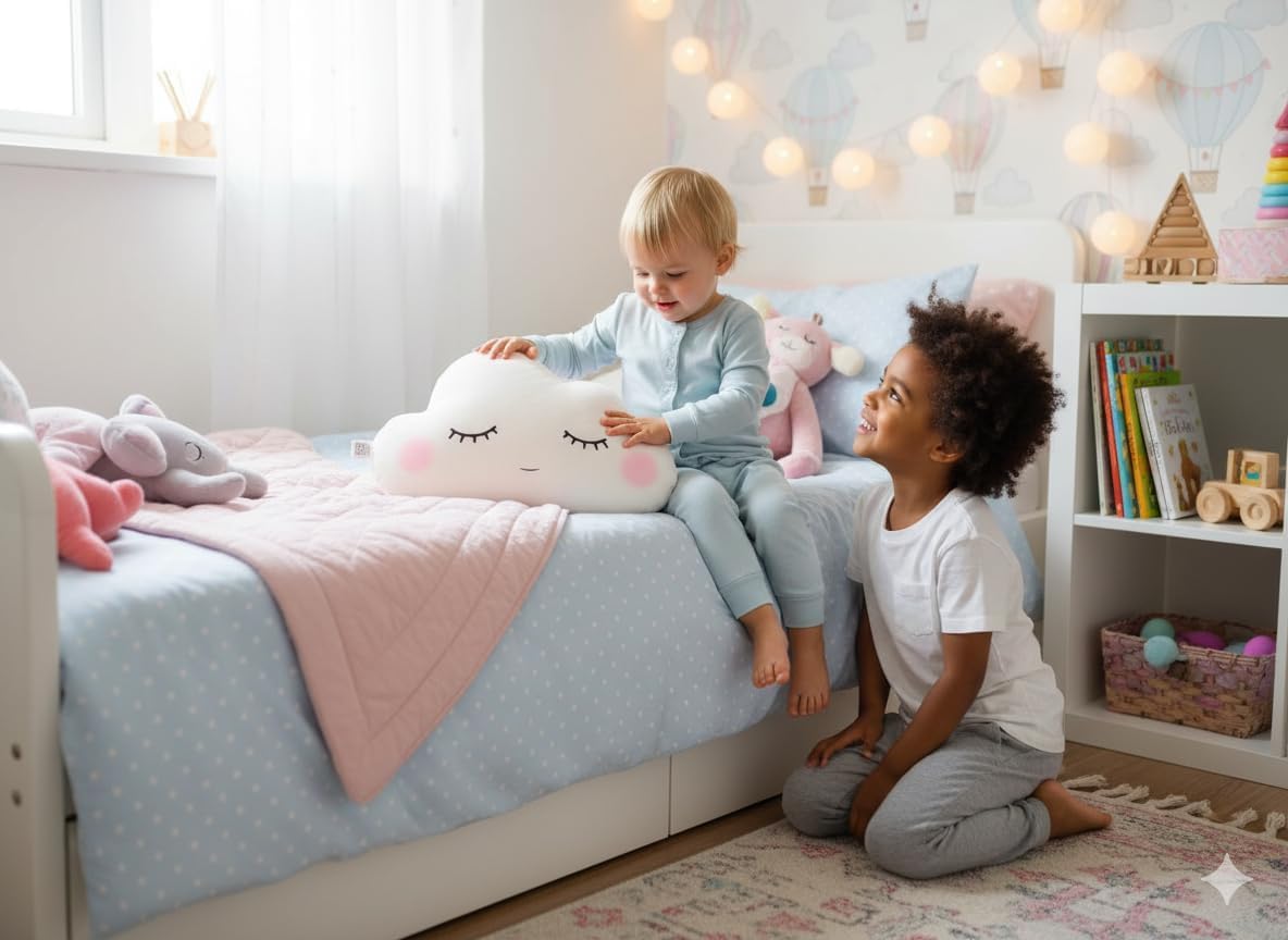50 cm Velvet Shaped Stuffed Cushion | Soft Plush Decorative Pillow with Arms & Legs | Nursery & Bedroom Decor Soft Toy Cushion for Kids Home & Gift (3 Pcs Cloud Moon Star)