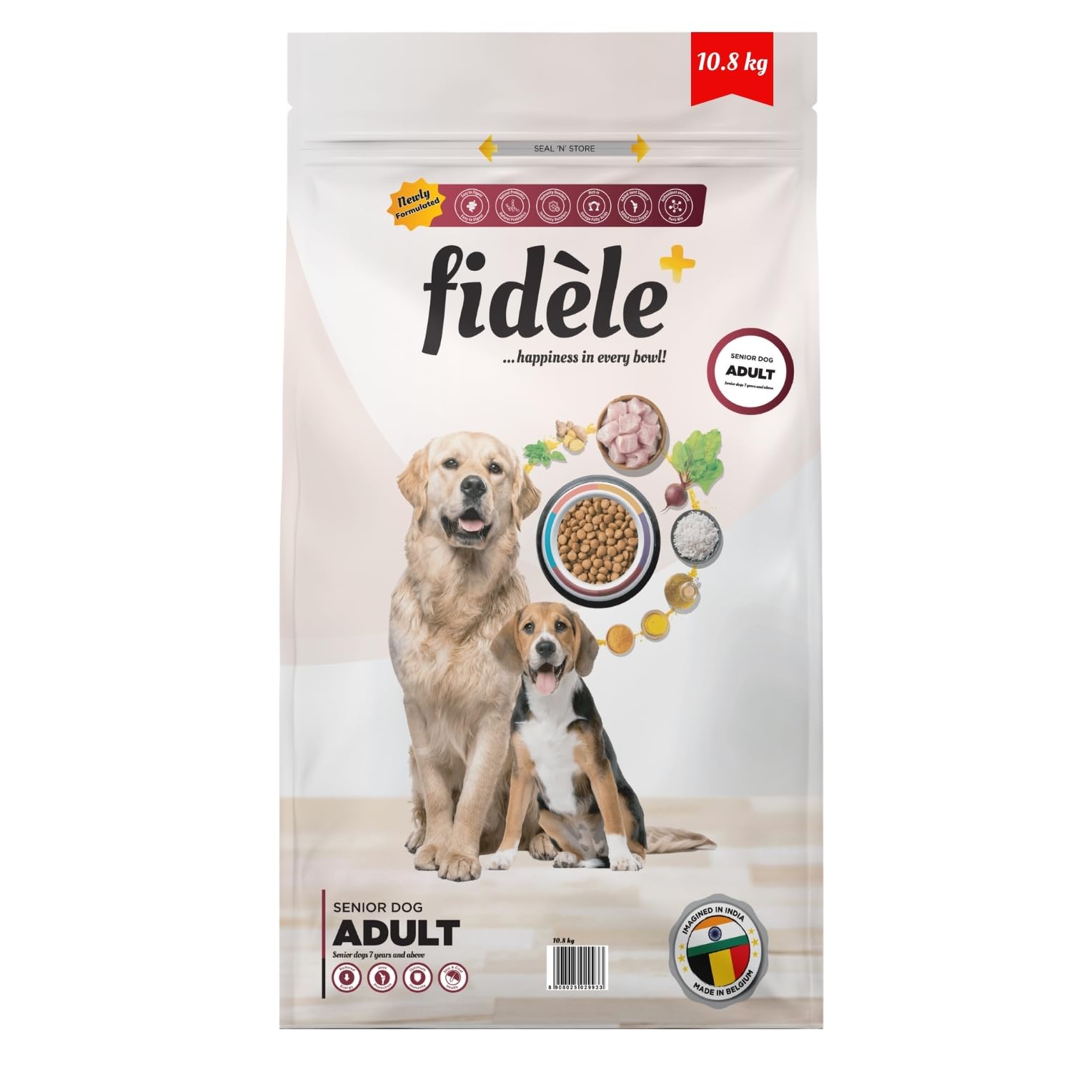 Fidele+ Senior Adult Dry Dog Food 10.8kg for Senior Dogs