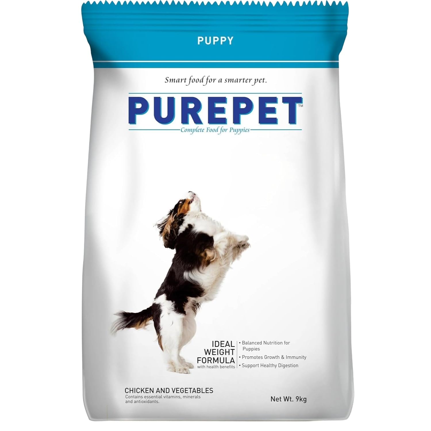 Purepet Puppy Dry Dog Food 9kg | Chicken & Vegetable Flavour | Promotes Health & Vitality | Immune Support | Healthy Digestion | Nutrient Rich