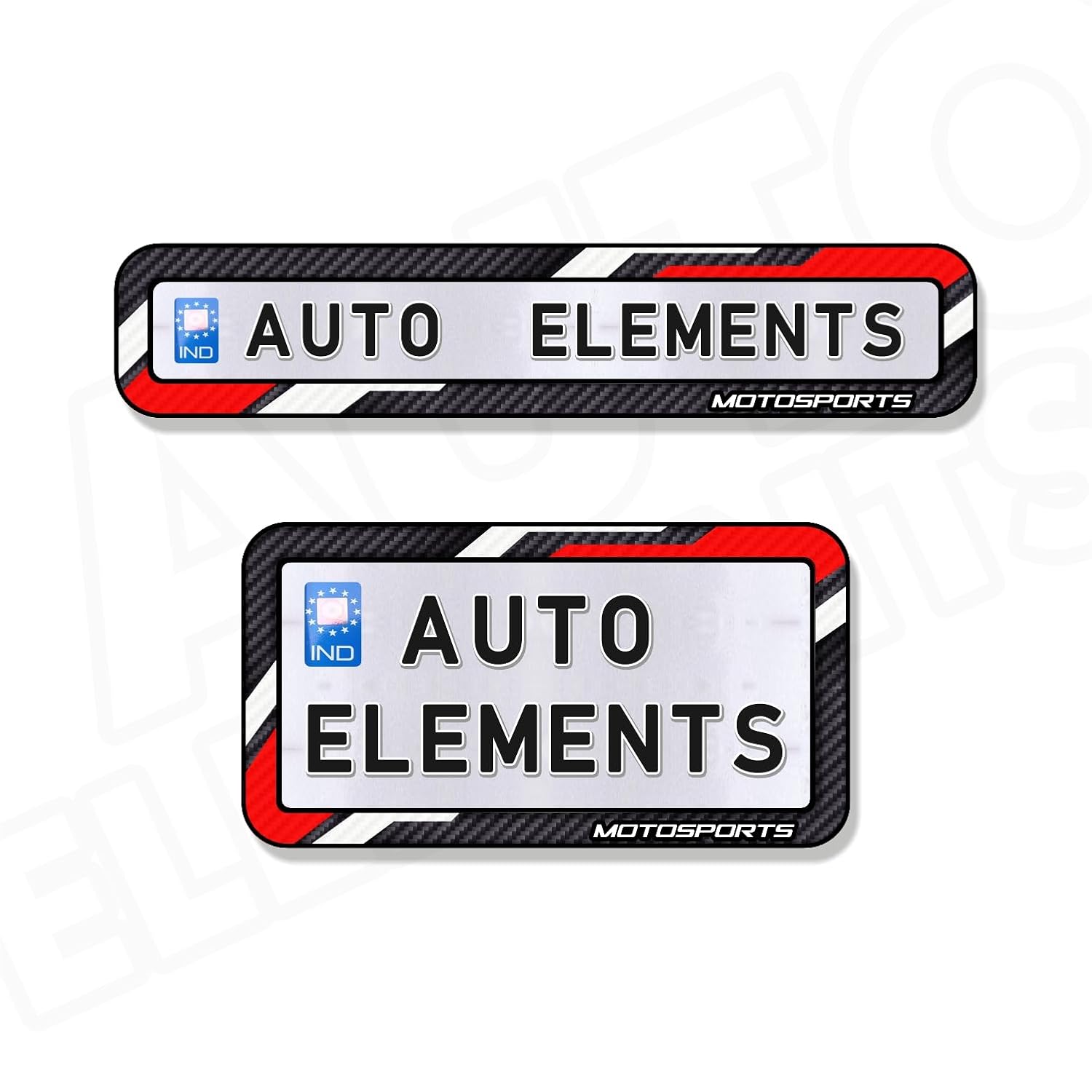 Bike Number Plate Frame in Red Carbon Fiber Design Motorcycle Licance Plate Guard Protector (Front and Back Universal Size for Bikes)