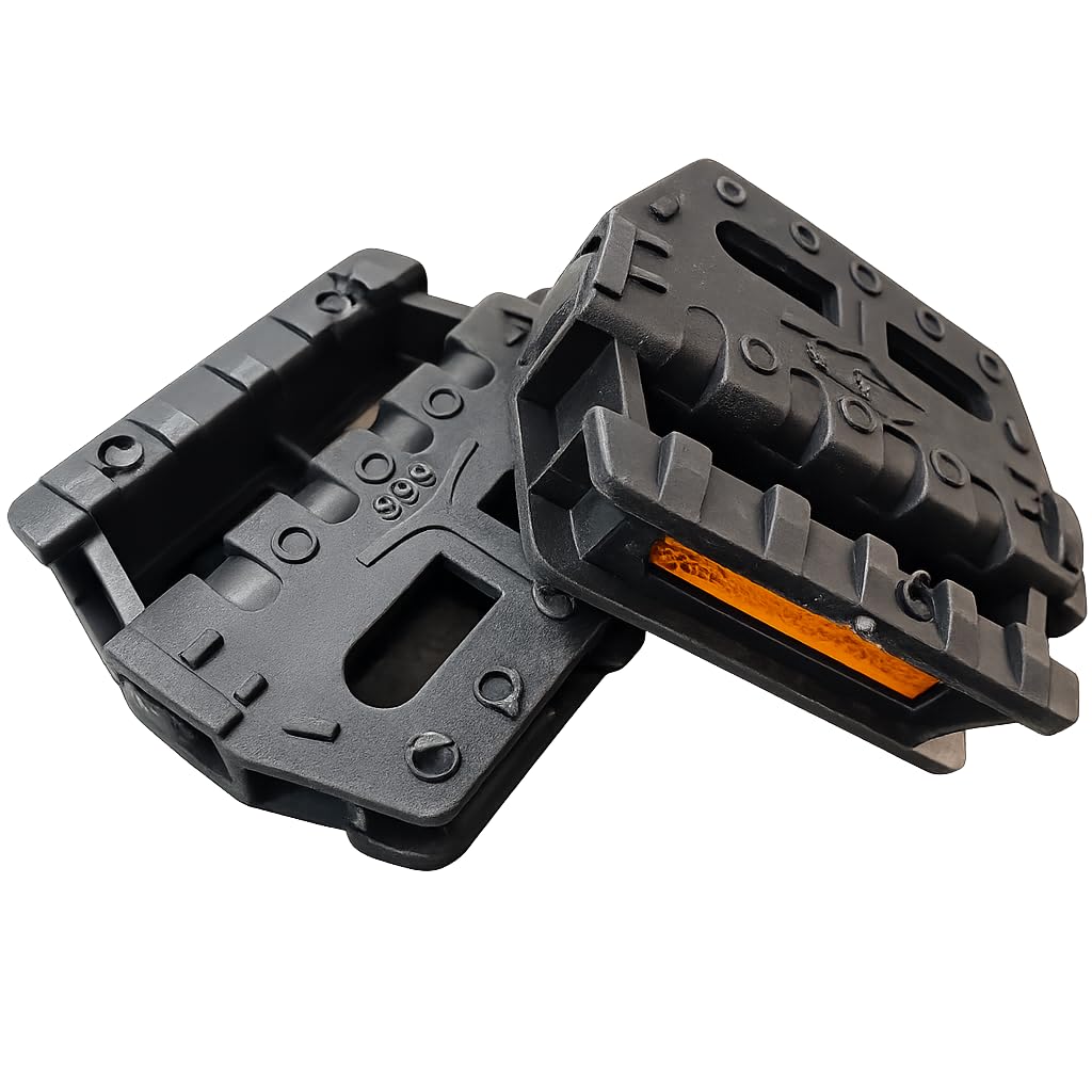 Heavy-Duty Bicycle Pedals Pair | Anti-Slip Bike Pedals with Reflectors