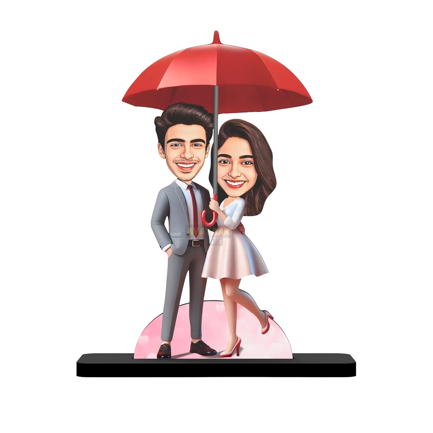 AVATAAR STUDIO Personalized Gift for Wife, Husband, Girlfriend, Boyfriend, Friends Character Caricature Photo Frame Unique Design Customized Gift for Friends & Family (COUPLE 15) (7 INCHES)